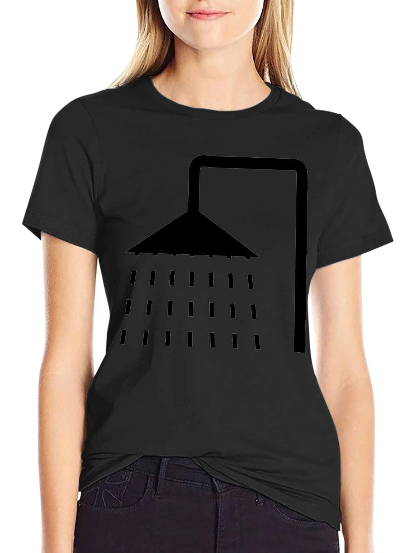 Shower Graphic Black T-Shirt