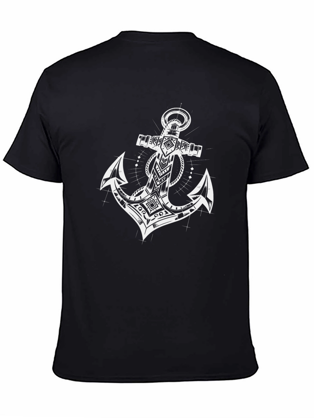 Tribal Anchor Graphic Black T-Shirt