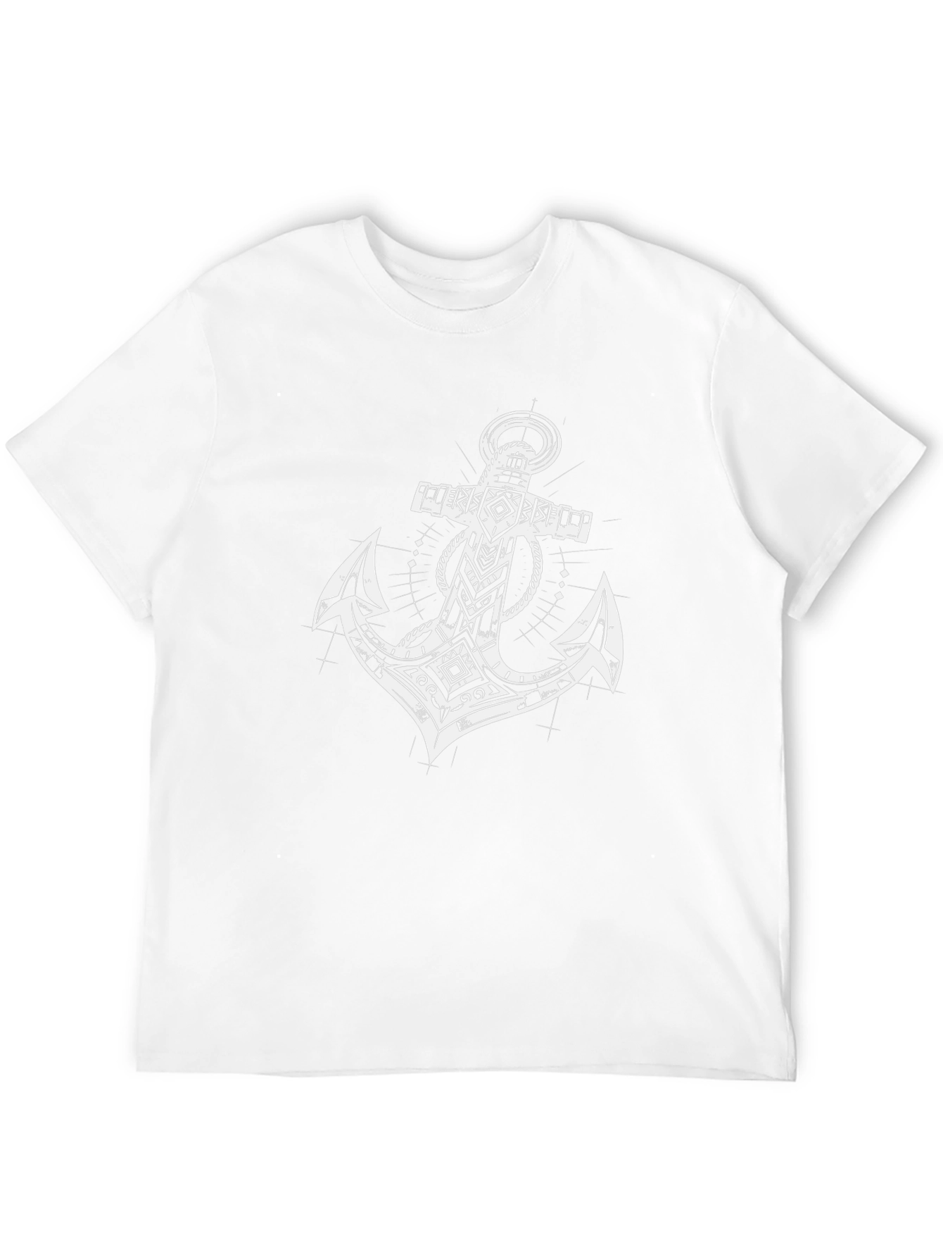 Tribal Anchor Graphic Black T-Shirt