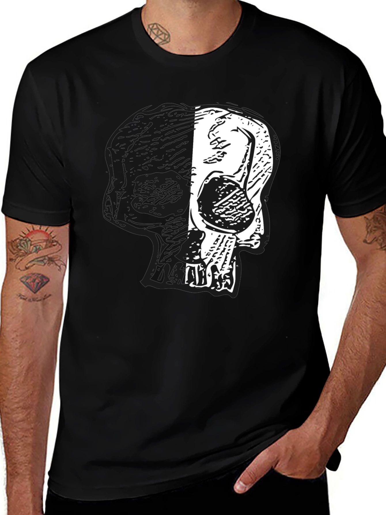 Skull Graphic Print T-Shirt