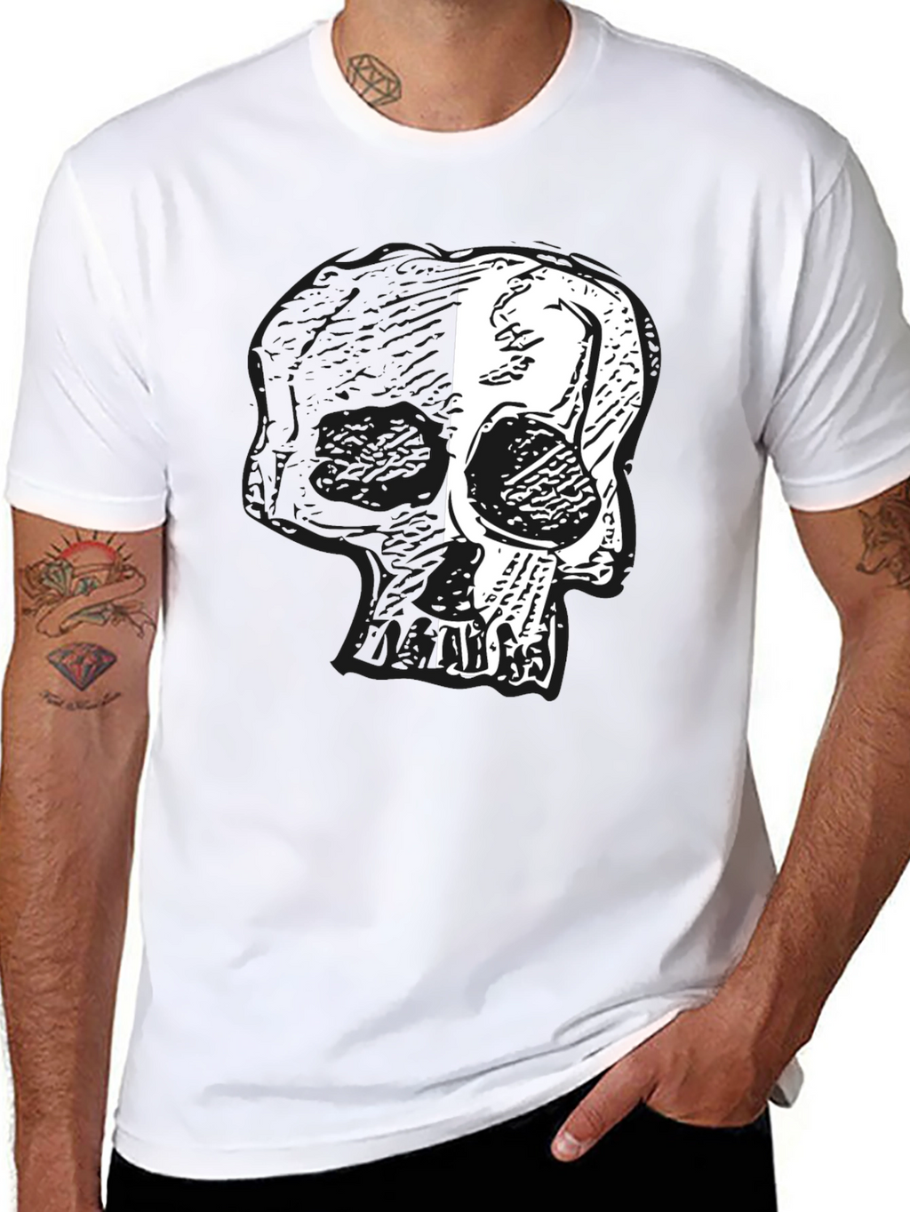 Skull Graphic Print T-Shirt