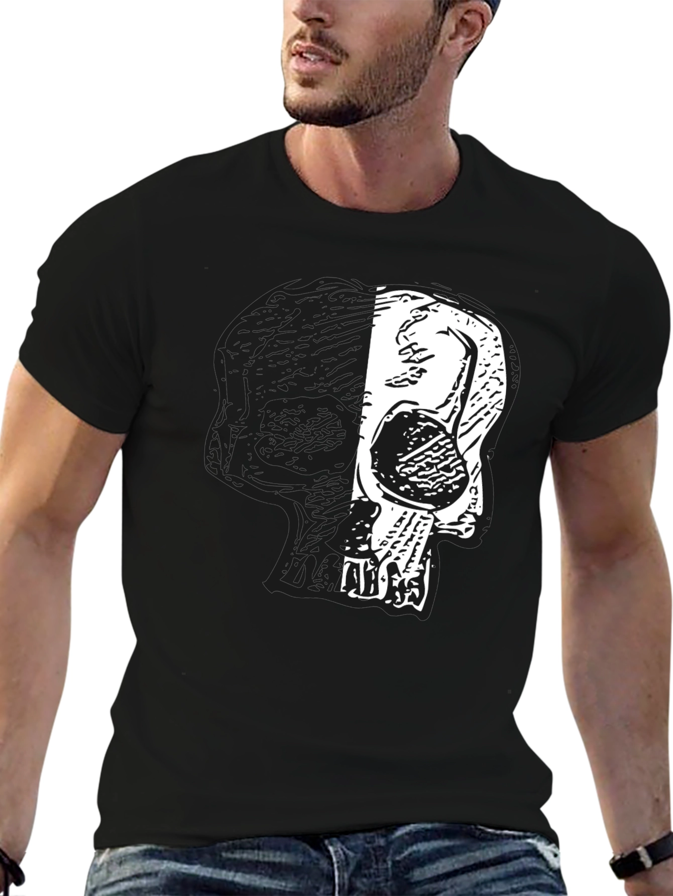 Skull Graphic Print T-Shirt