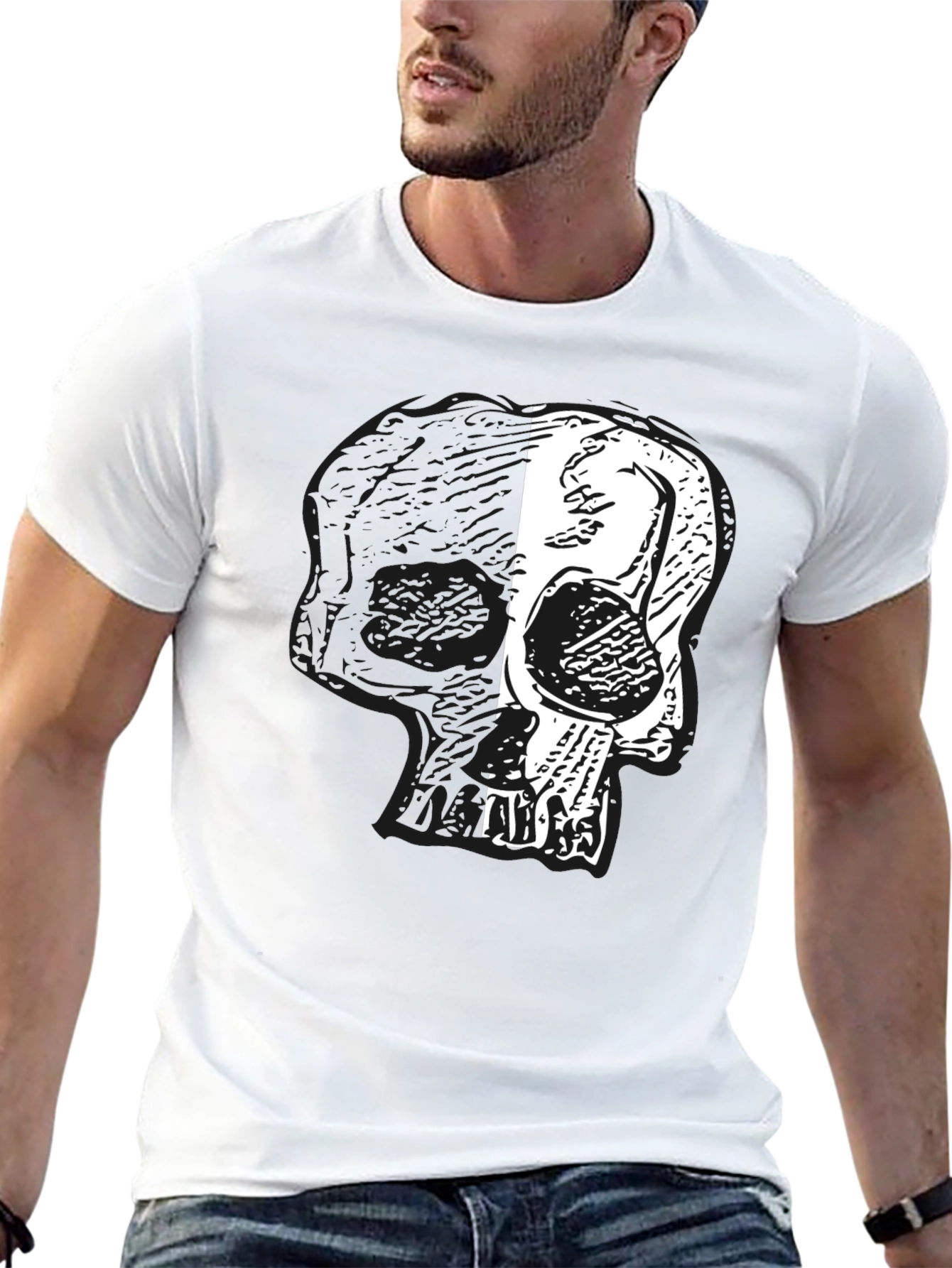 Skull Graphic Print T-Shirt
