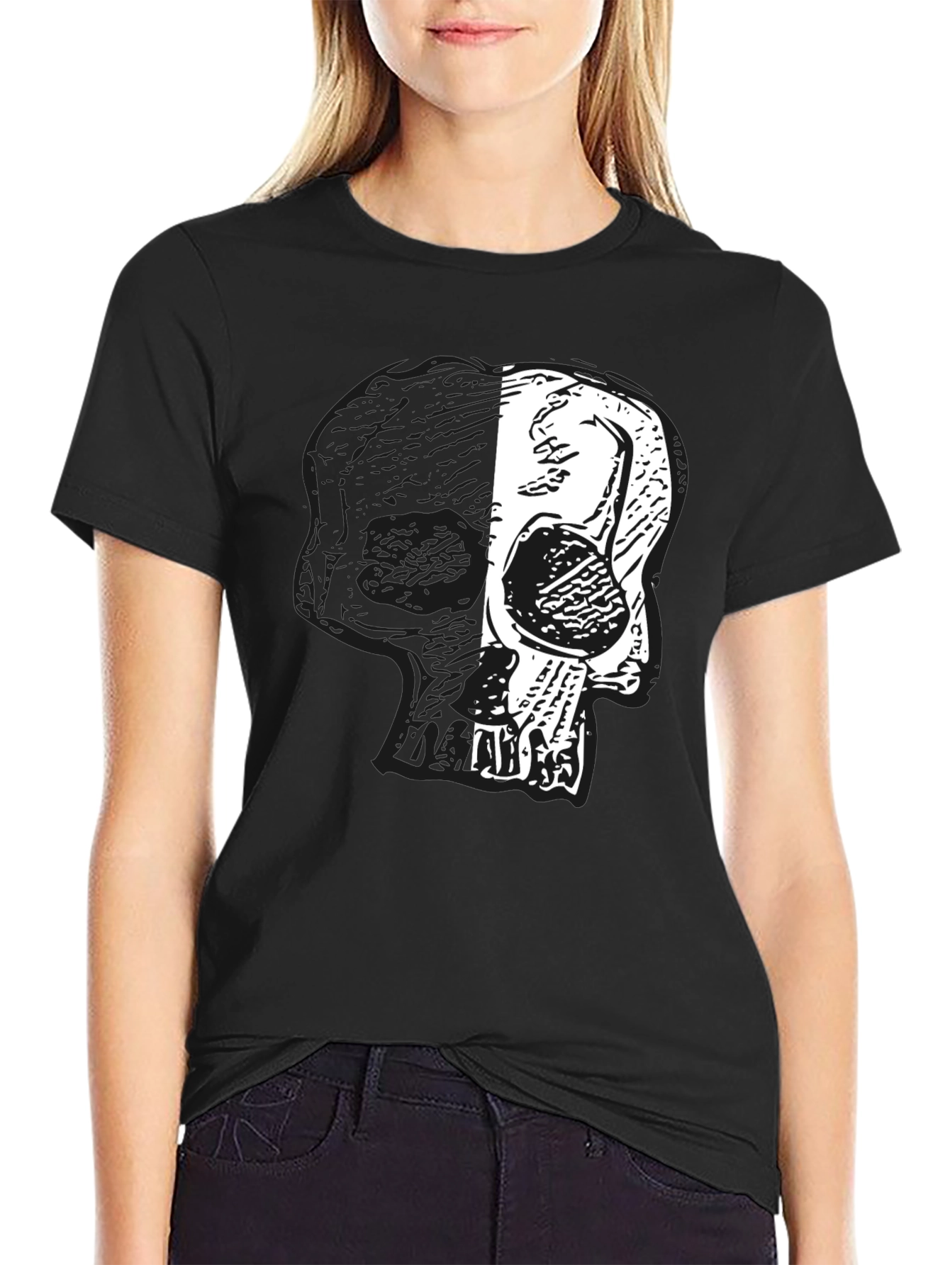 Skull Graphic Print T-Shirt