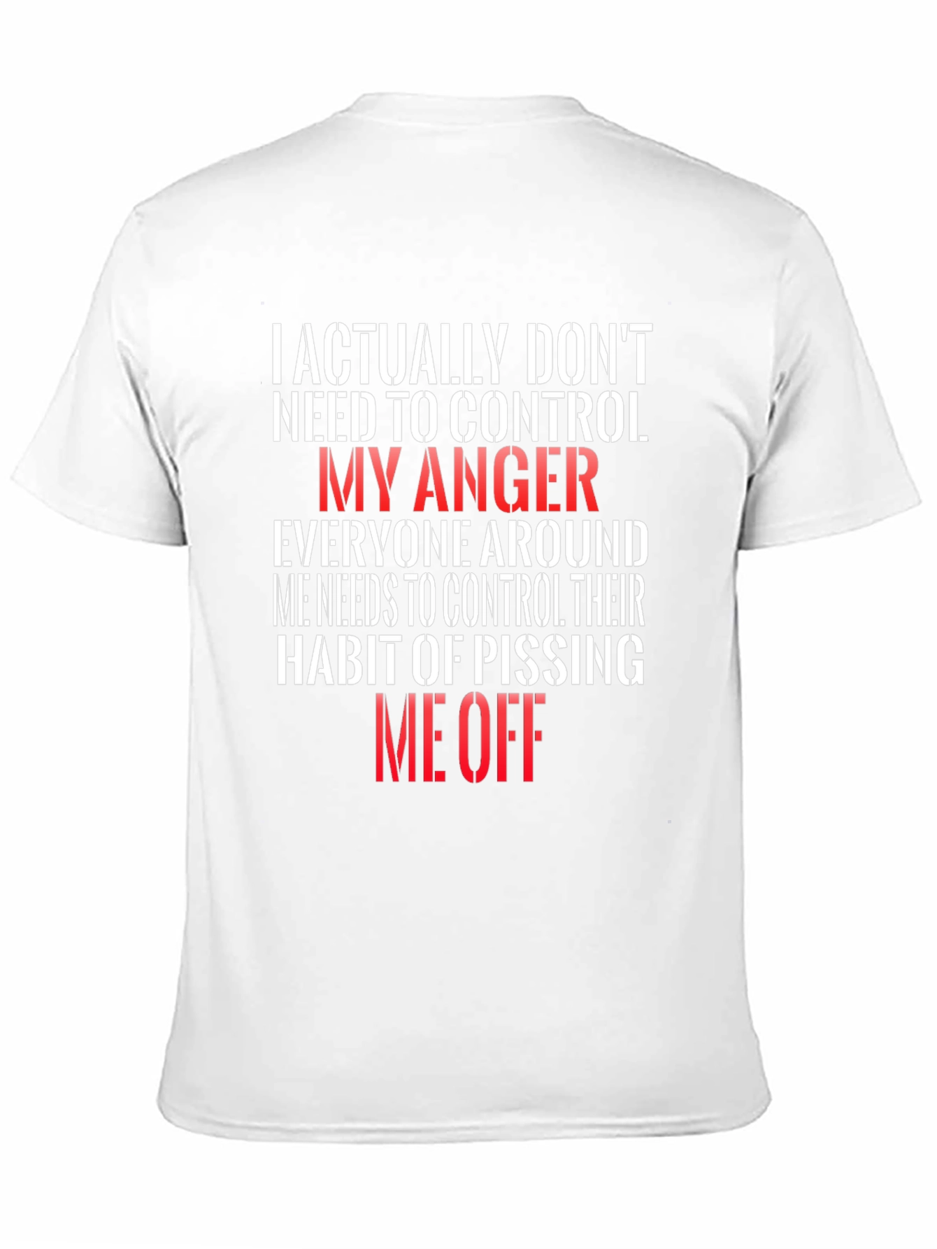 Funny Anger Management T-Shirt - I Dont Need to Control My Anger