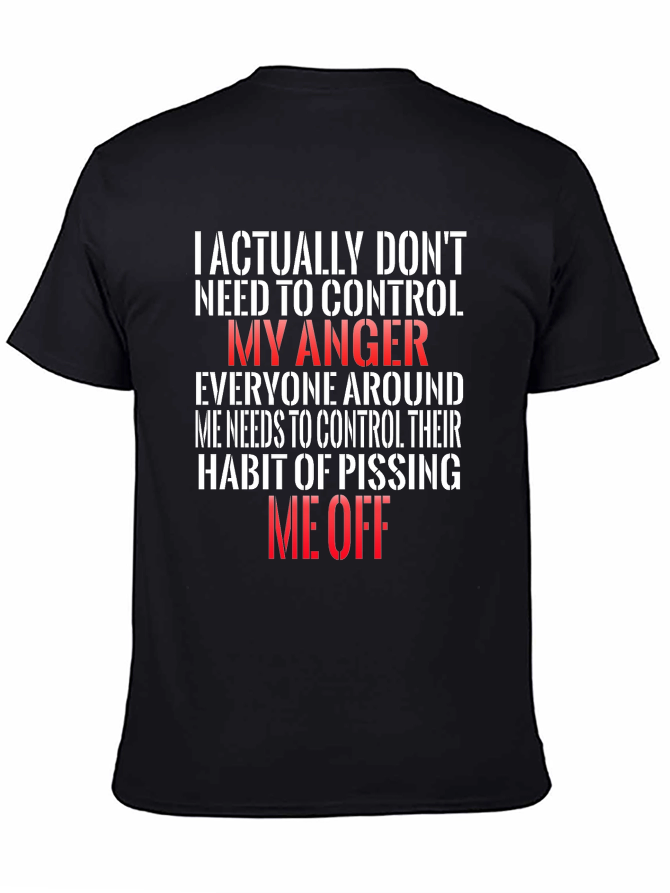 Funny Anger Management T-Shirt - I Dont Need to Control My Anger