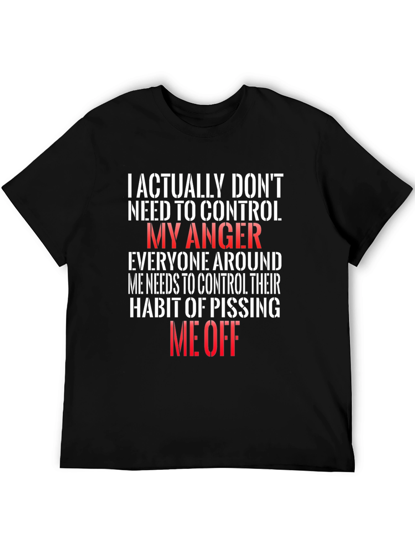 Funny Anger Management T-Shirt - I Dont Need to Control My Anger