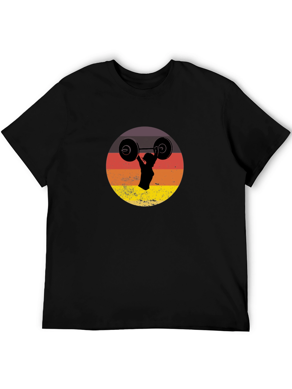 Retro Sunset Weightlifting Tee