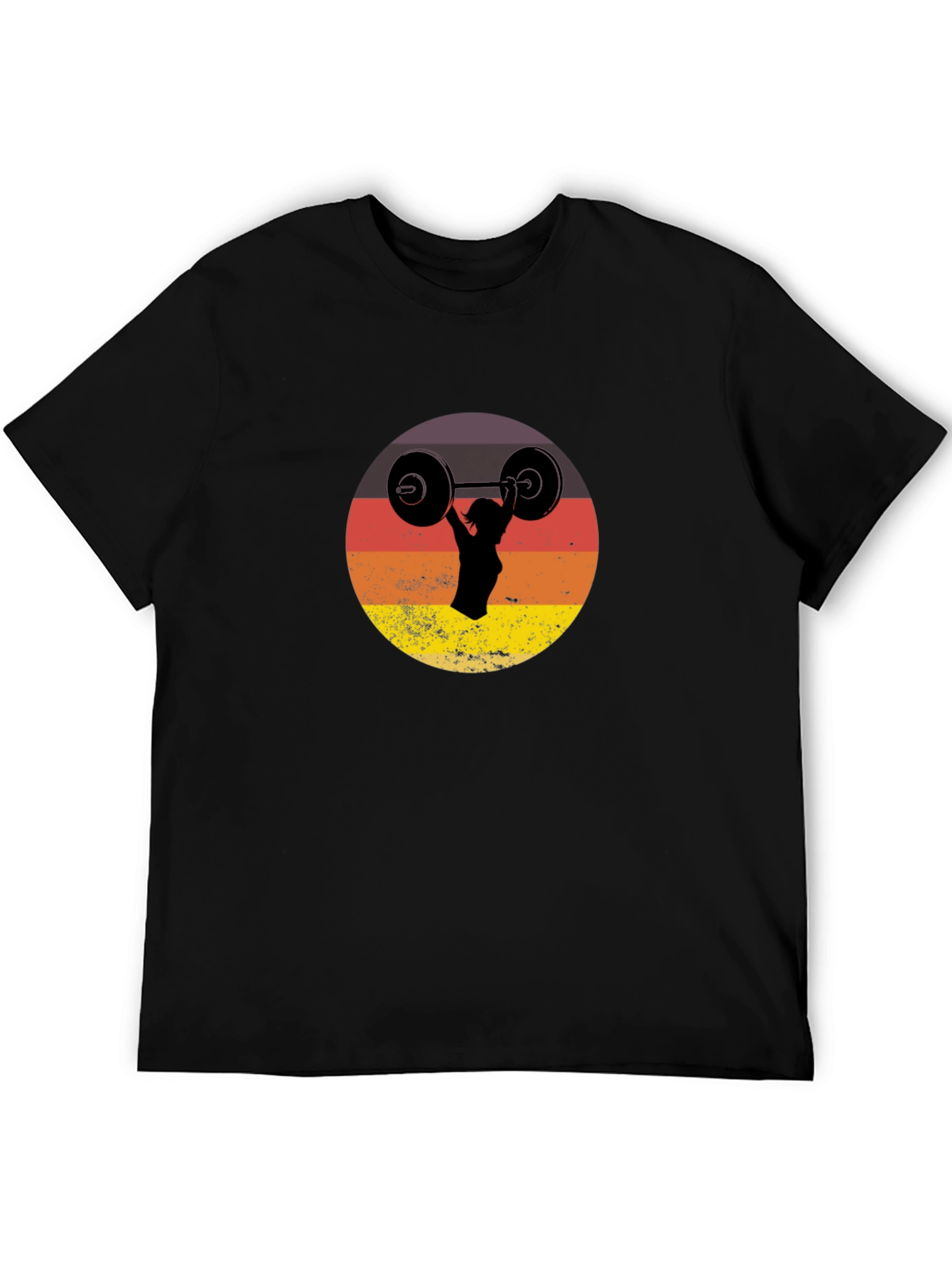 Retro Sunset Weightlifting Tee