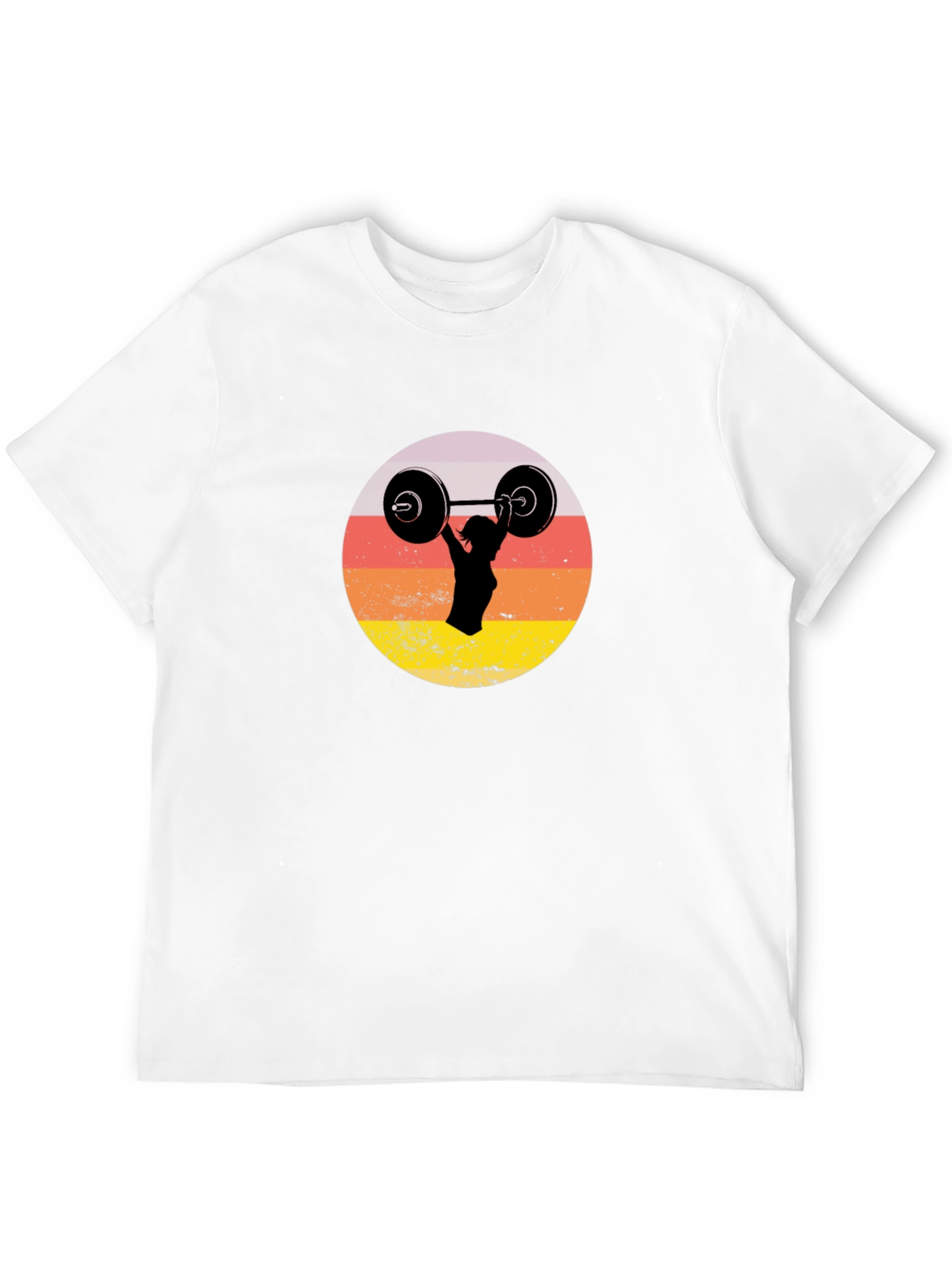 Retro Sunset Weightlifting Tee