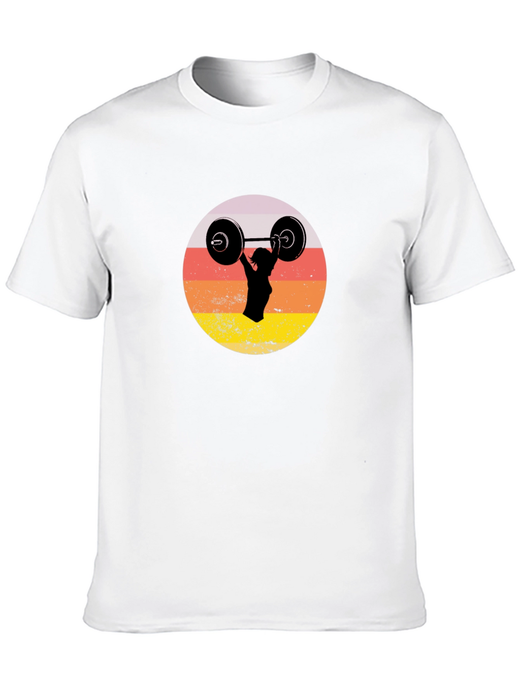 Retro Sunset Weightlifting Tee