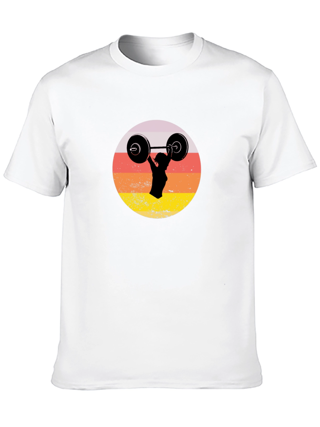 Retro Sunset Weightlifting Tee