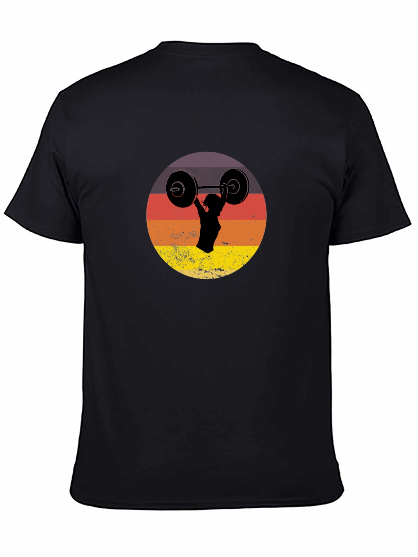 Retro Sunset Weightlifting Tee