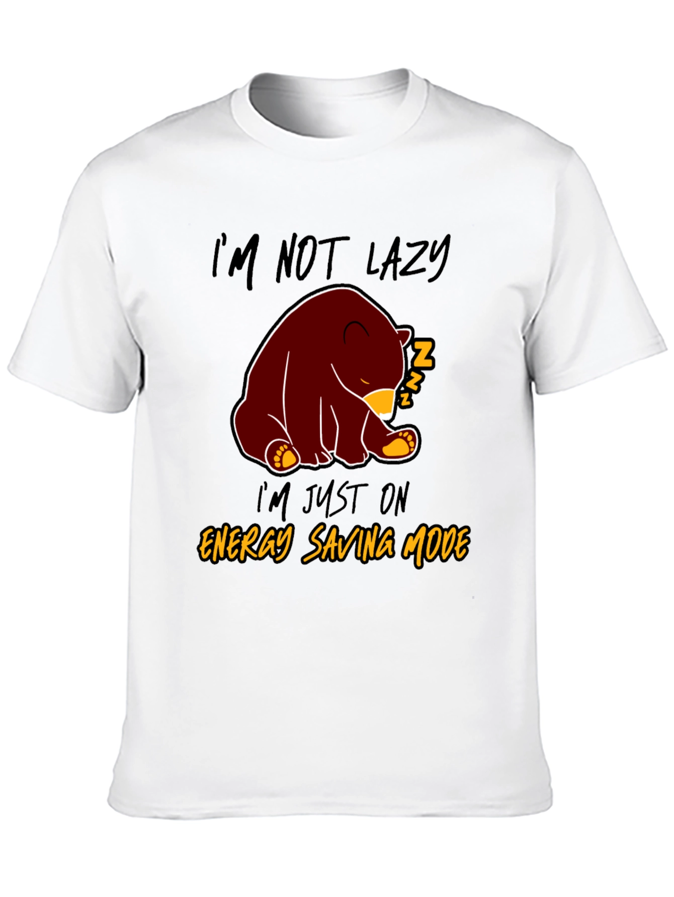 Lazy Bear Energy Saving Mode Graphic T-Shirt