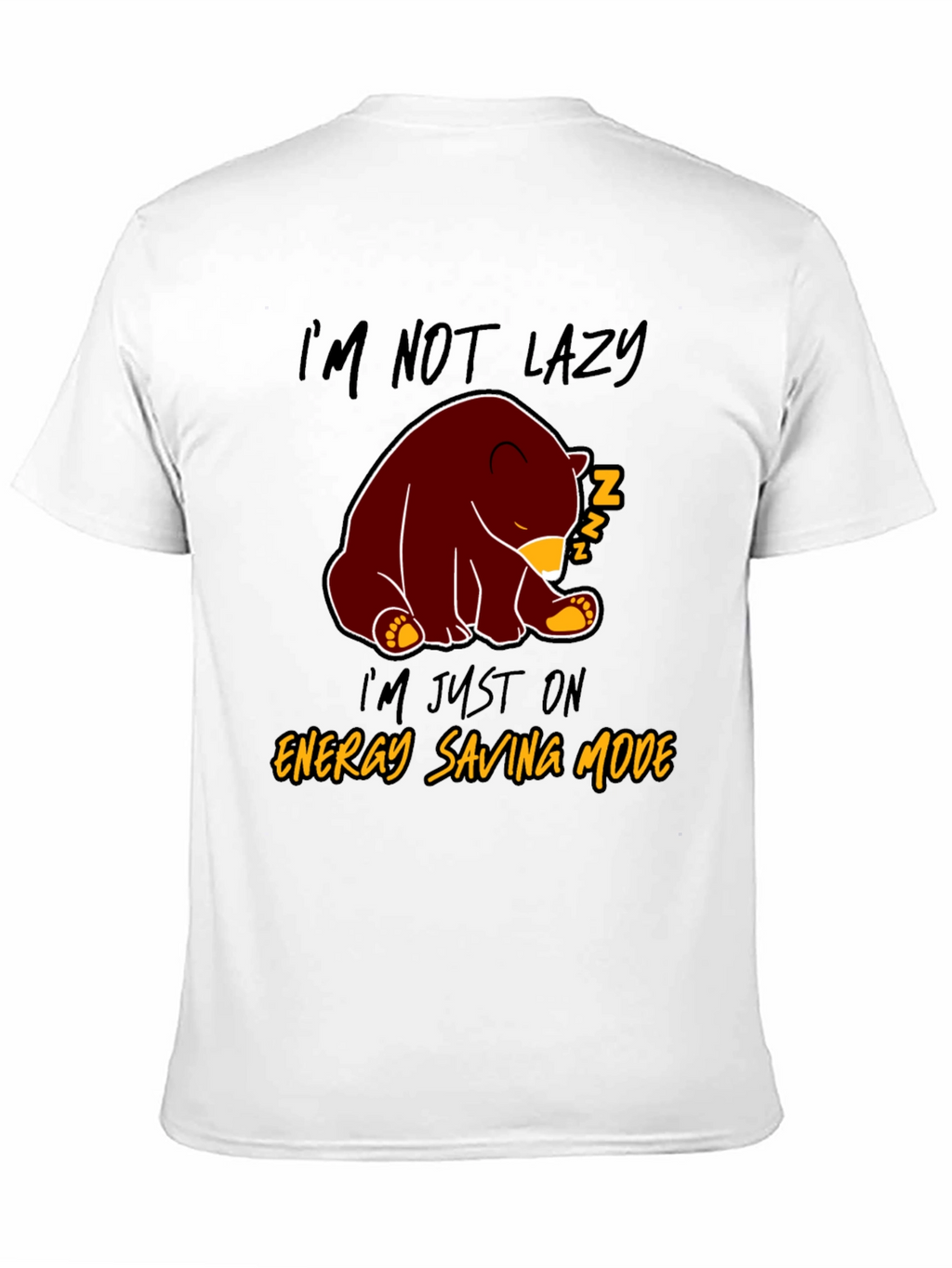 Lazy Bear Energy Saving Mode Graphic T-Shirt