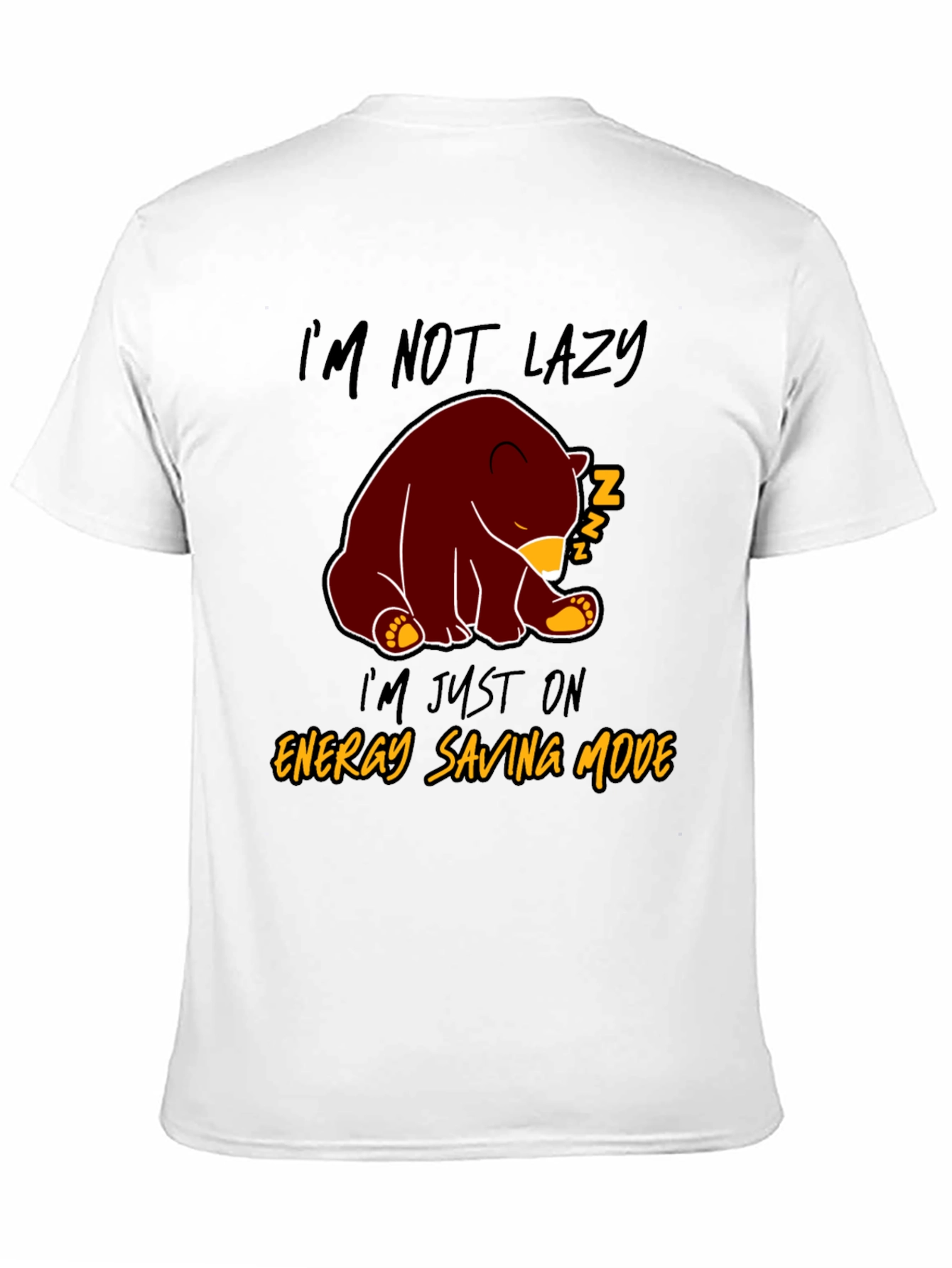 Lazy Bear Energy Saving Mode Graphic T-Shirt