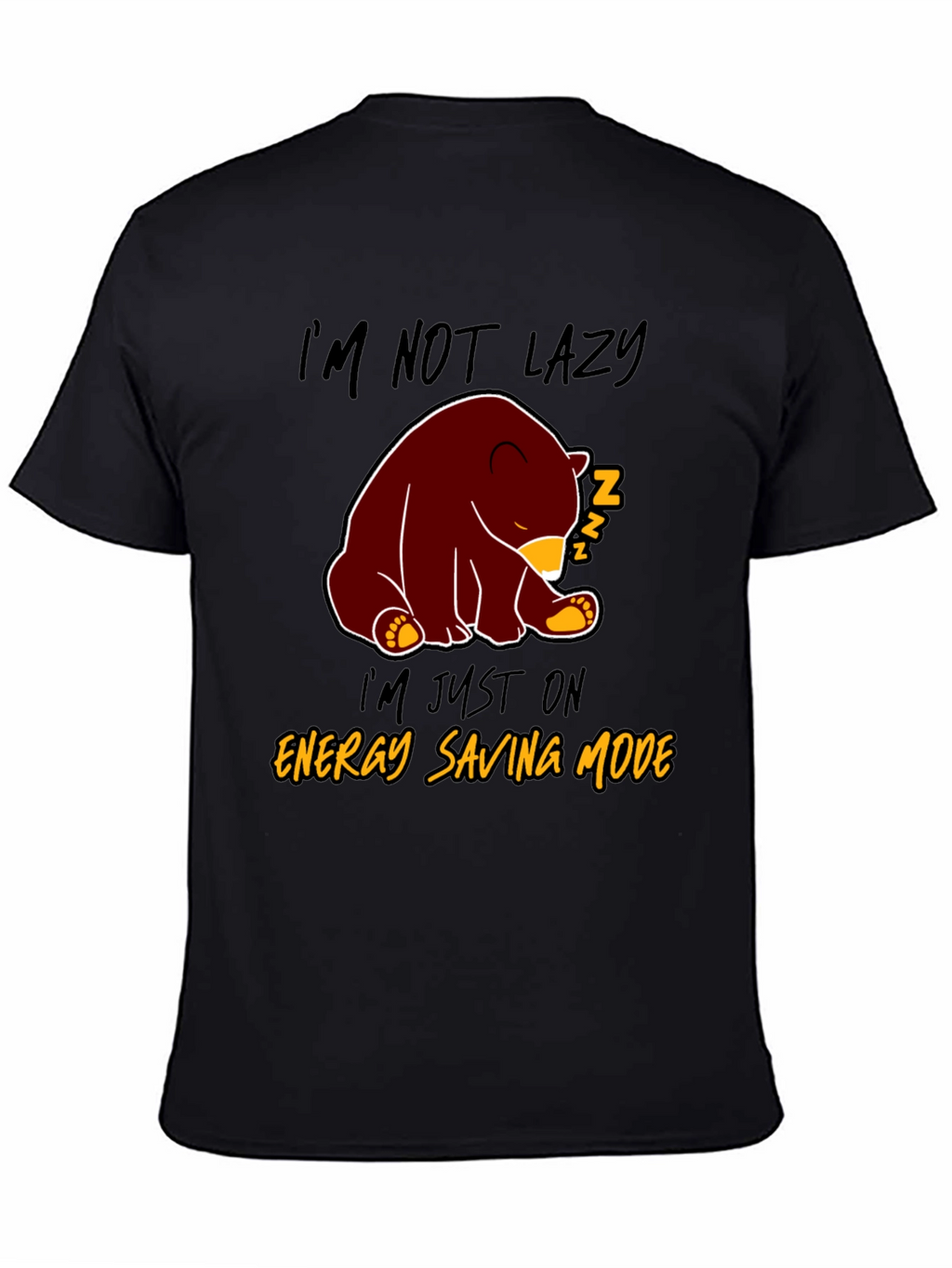 Lazy Bear Energy Saving Mode Graphic T-Shirt