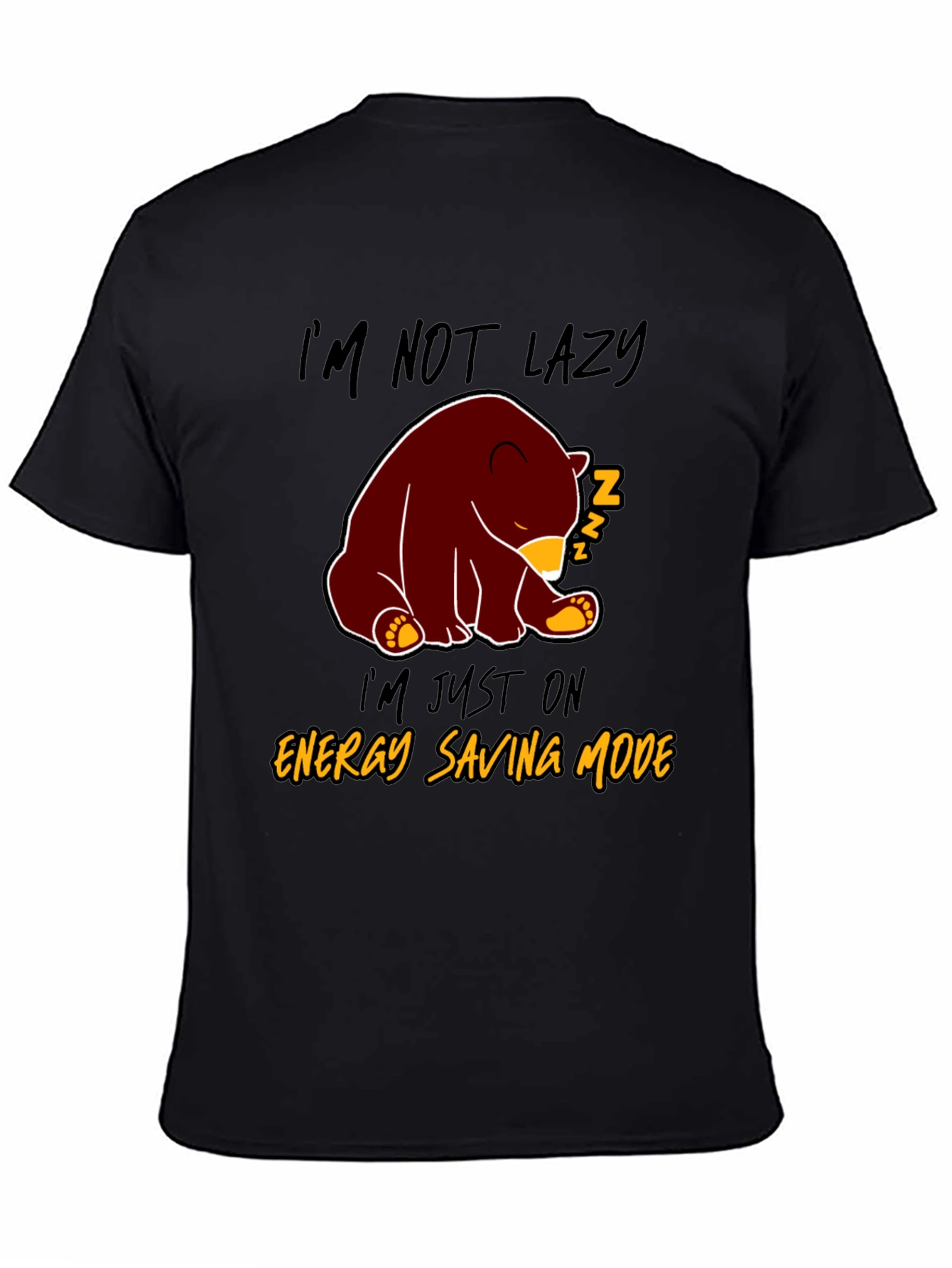 Lazy Bear Energy Saving Mode Graphic T-Shirt