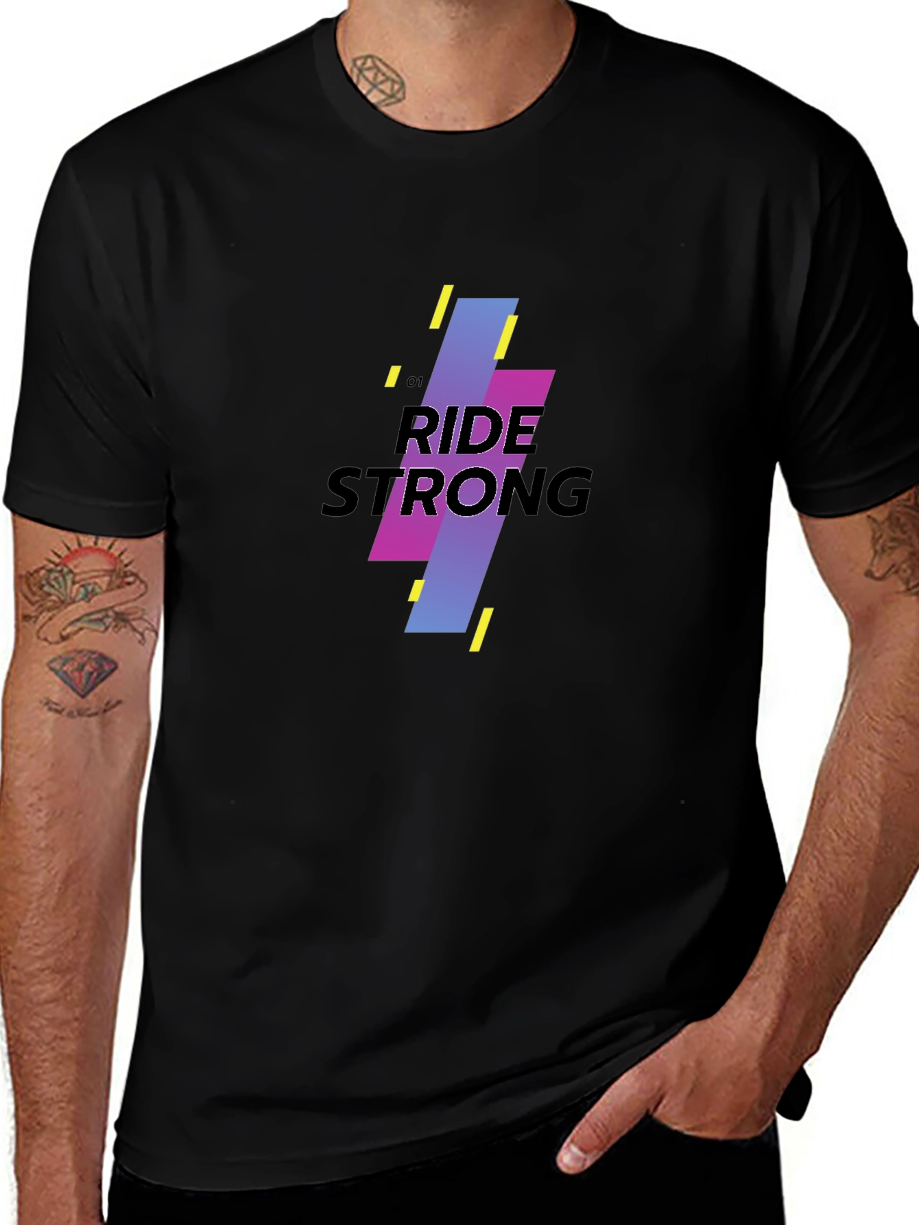 Ride Strong Graphic Black T-Shirt