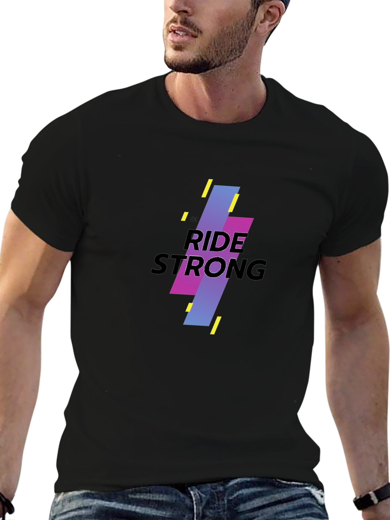 Ride Strong Graphic Black T-Shirt