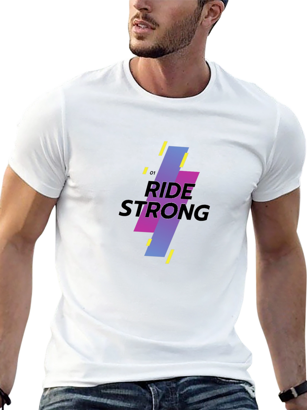 Ride Strong Graphic Black T-Shirt