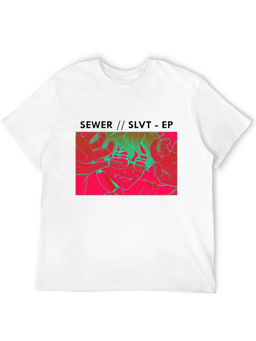 SEWER//SLVT-EP Graphic Print Black T-Shirt
