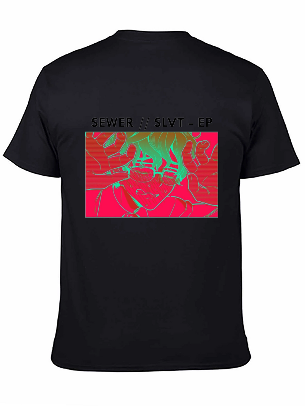 SEWER//SLVT-EP Graphic Print Black T-Shirt