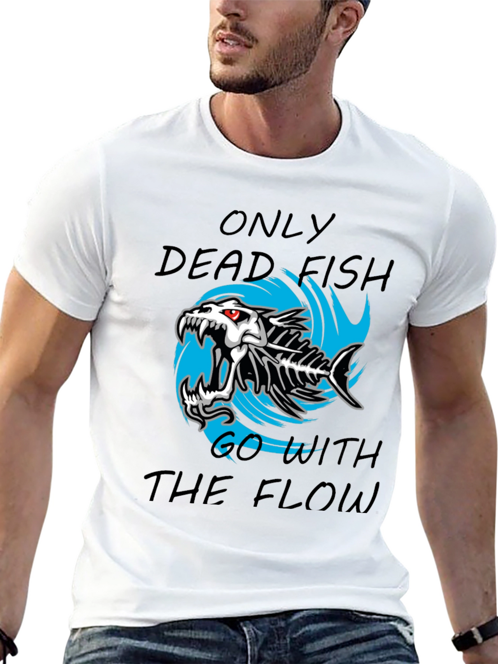 Dead Fish Flow Graphic T-Shirt
