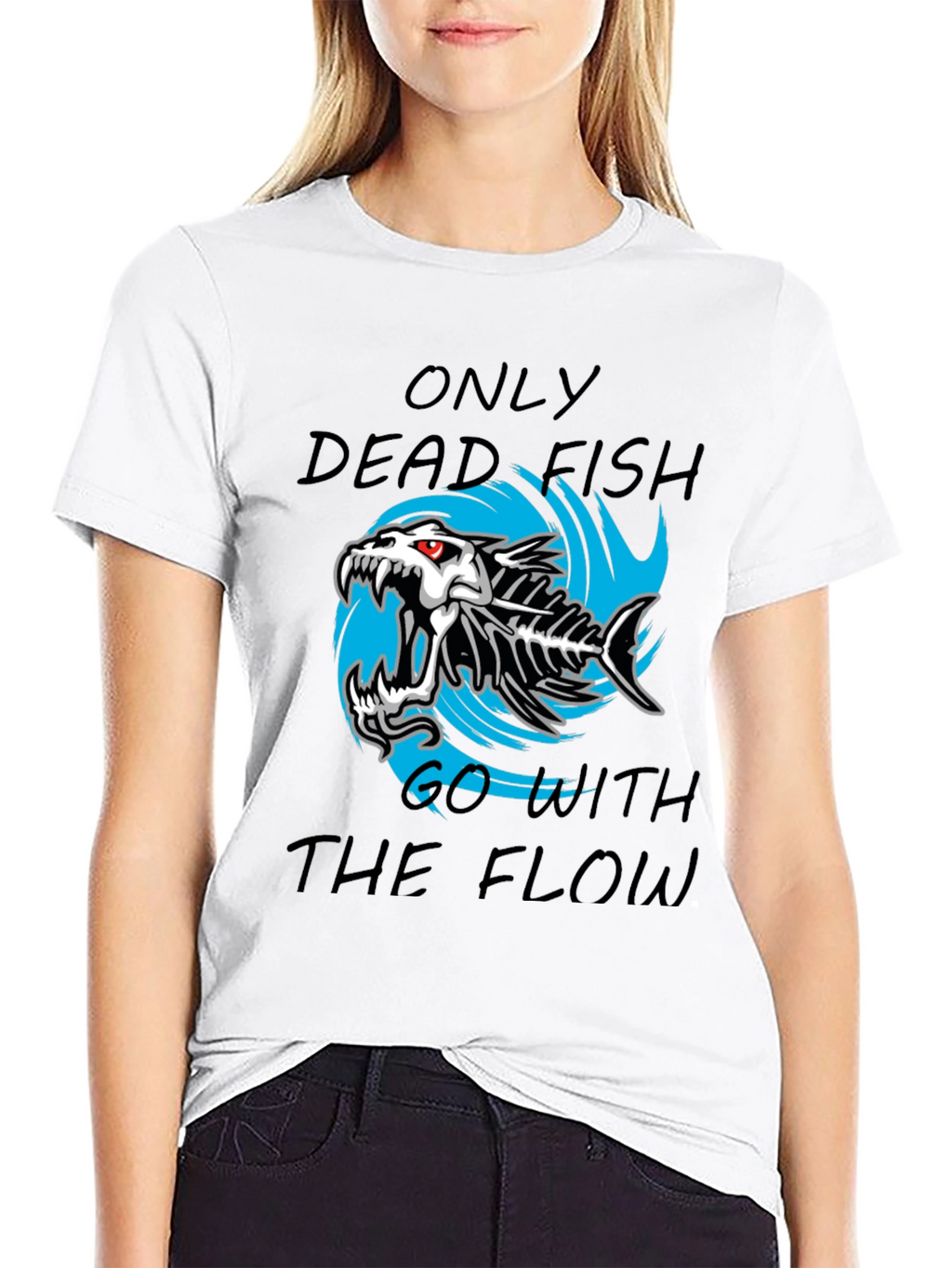Dead Fish Flow Graphic T-Shirt