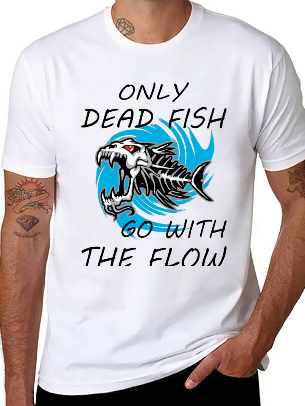Dead Fish Flow Graphic T-Shirt
