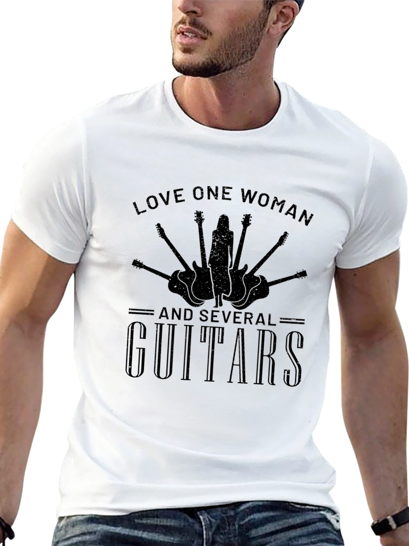 Love One Woman & Guitars Graphic T-Shirt