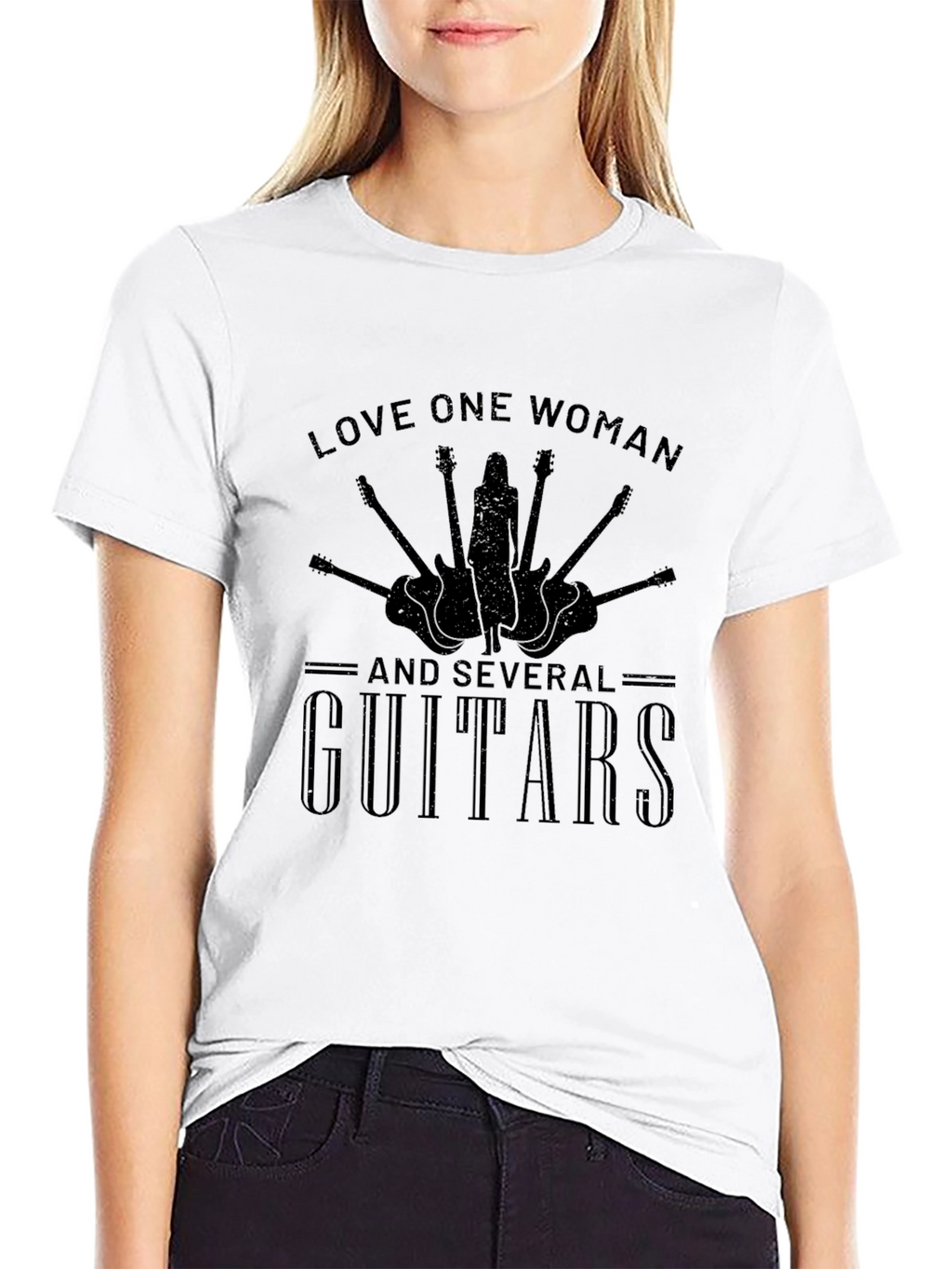 Love One Woman & Guitars Graphic T-Shirt