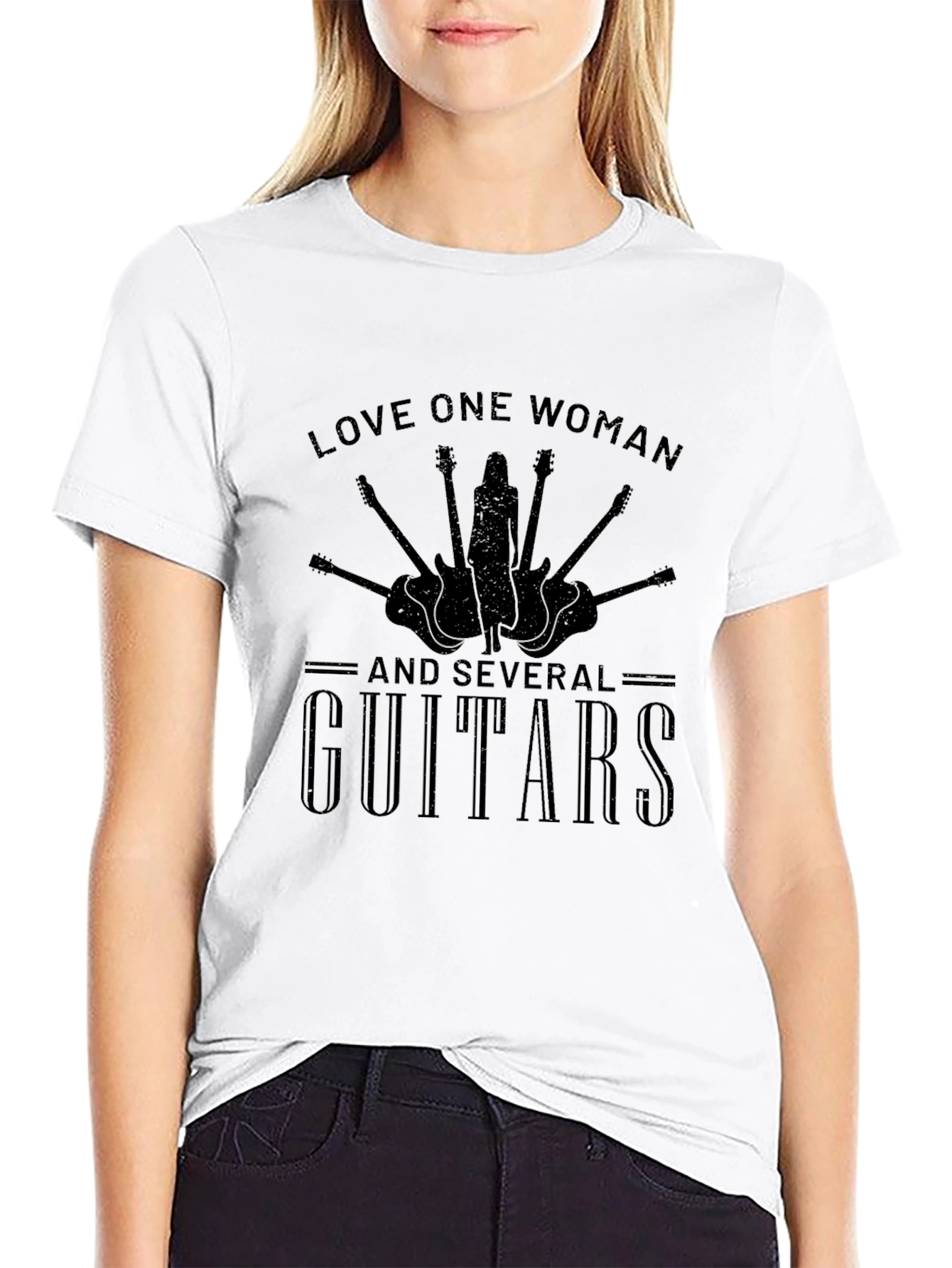 Love One Woman & Guitars Graphic T-Shirt