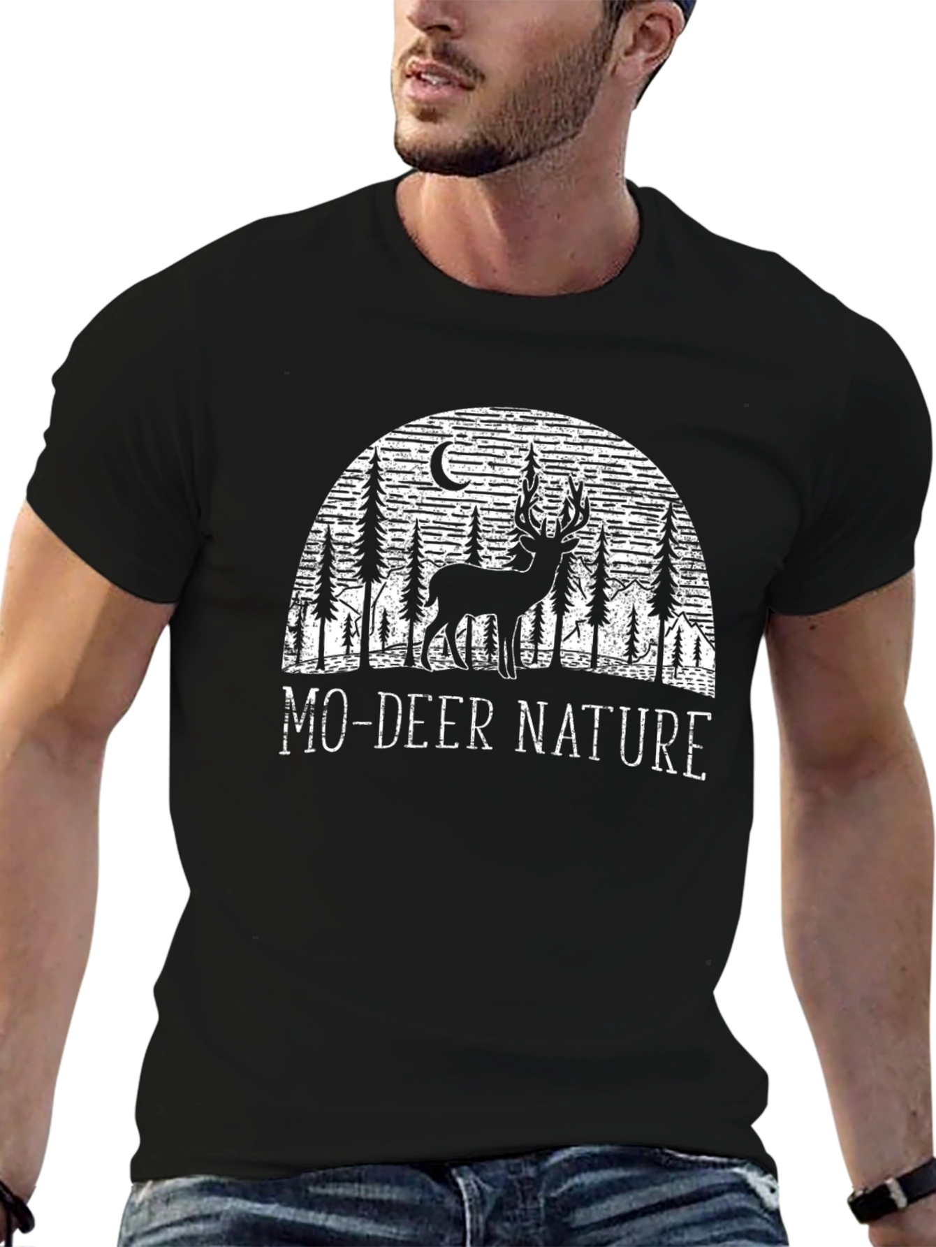 Mo-Deer Nature Graphic T-Shirt