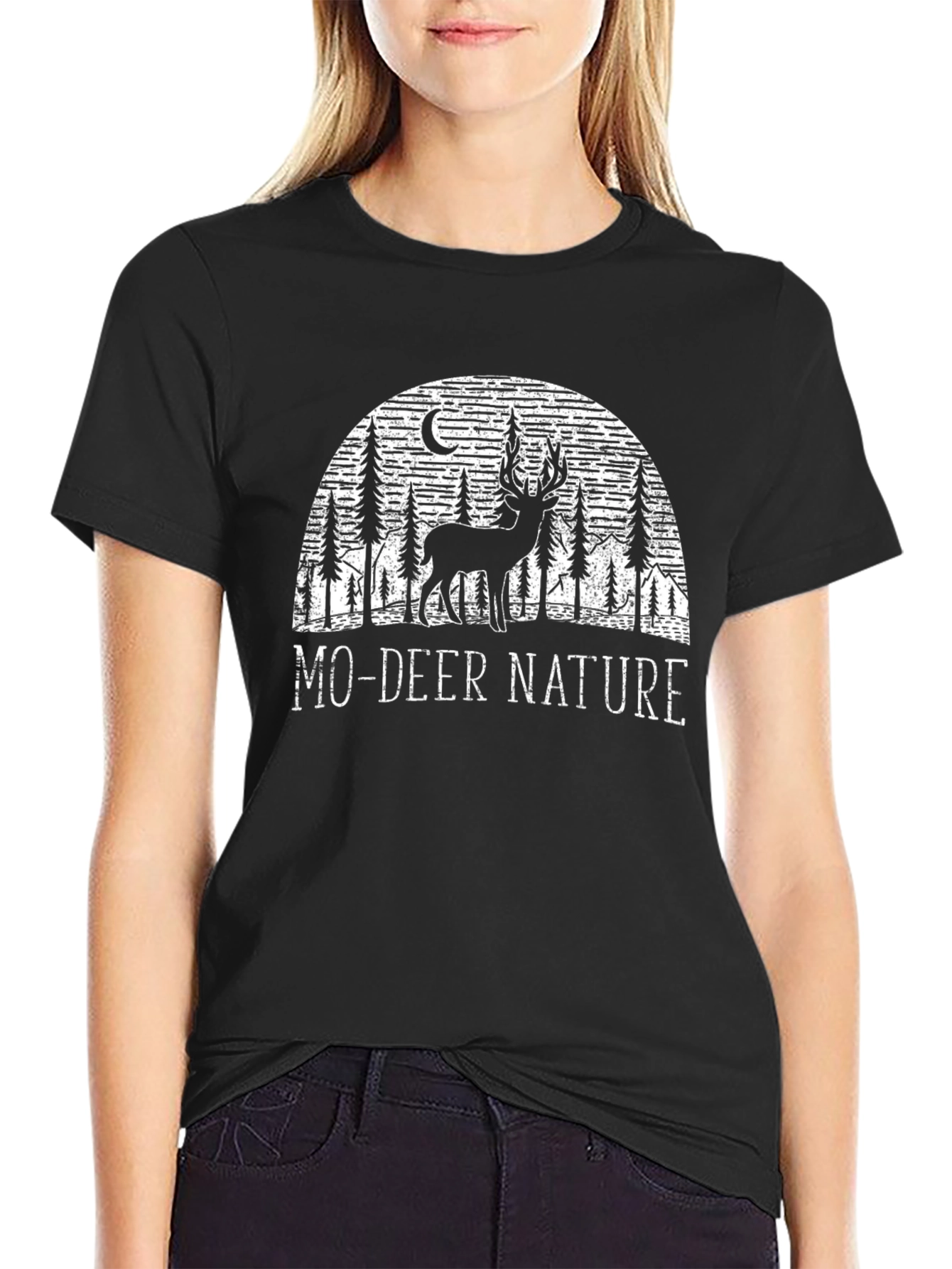 Mo-Deer Nature Graphic T-Shirt