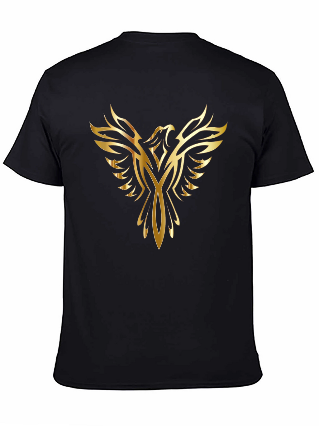 Golden Phoenix Black T-Shirt for Men