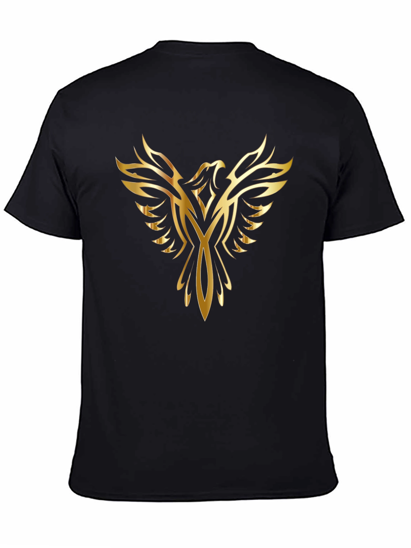 Golden Phoenix Black T-Shirt for Men