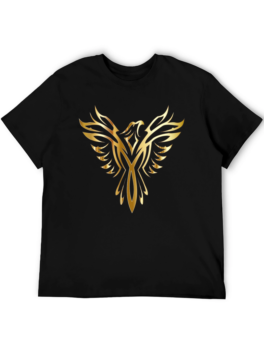 Golden Phoenix Black T-Shirt for Men