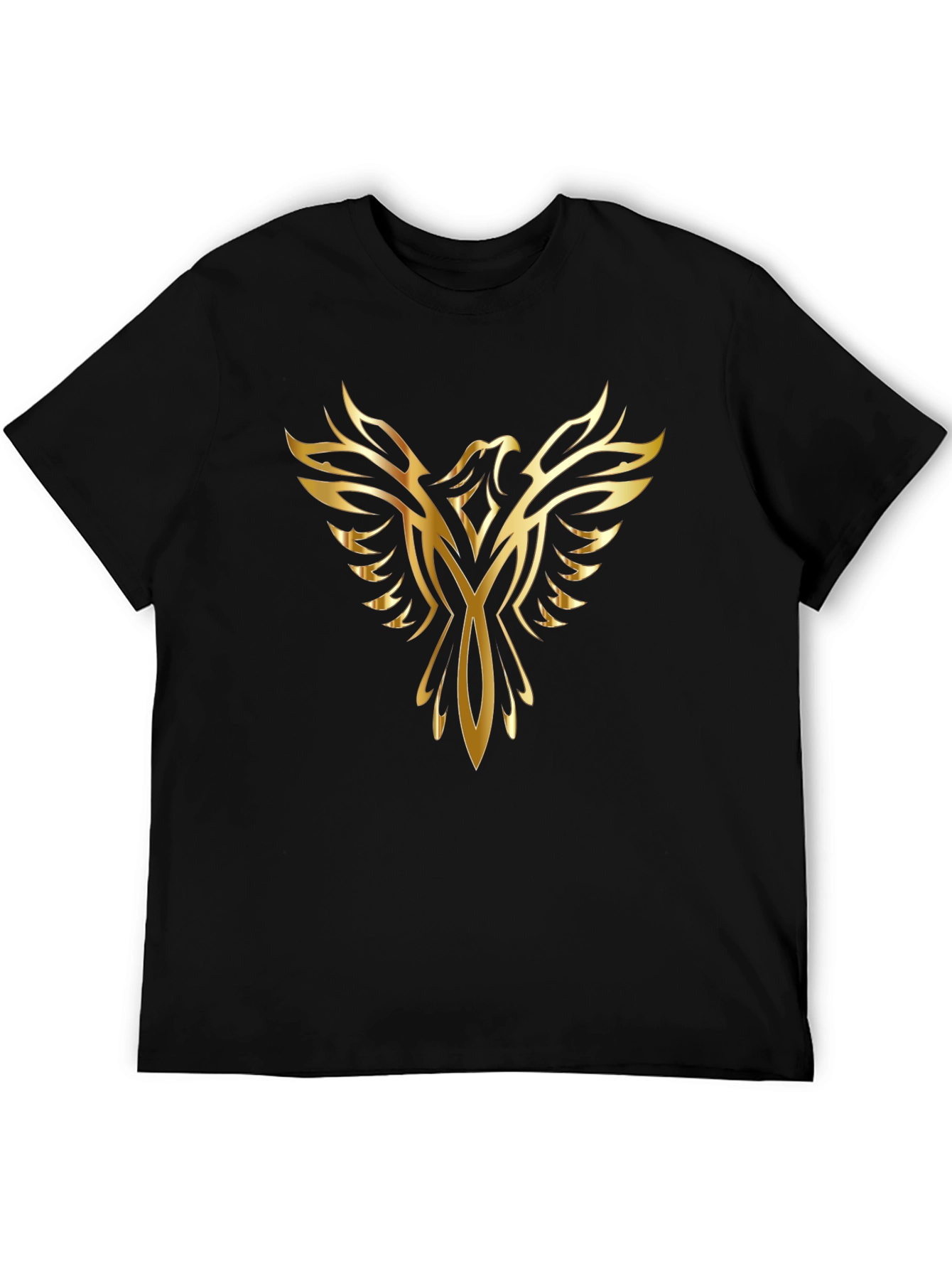 Golden Phoenix Black T-Shirt for Men
