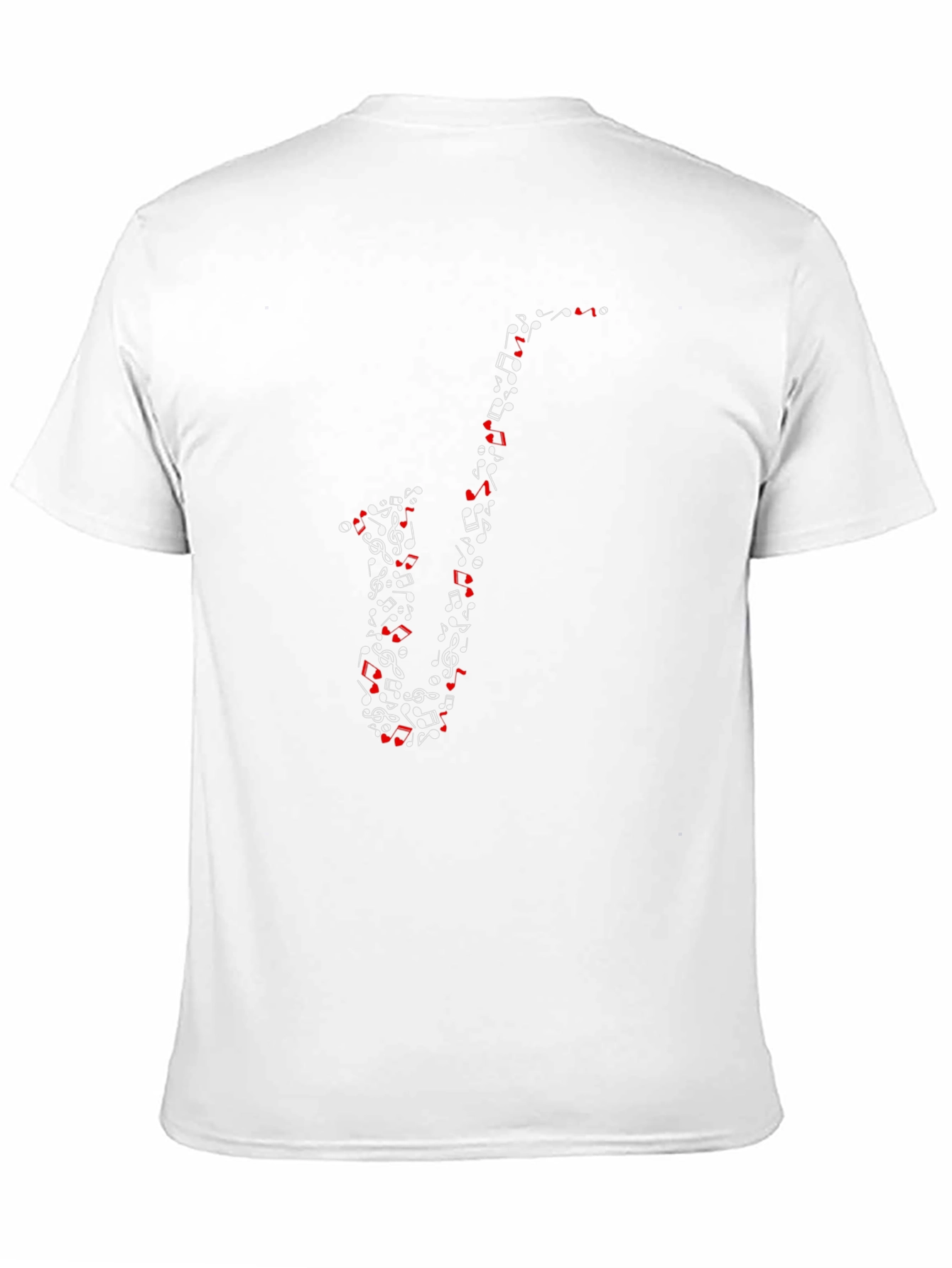 Musical Saxophone Graphic Tee - Black Cotton T-Shirt