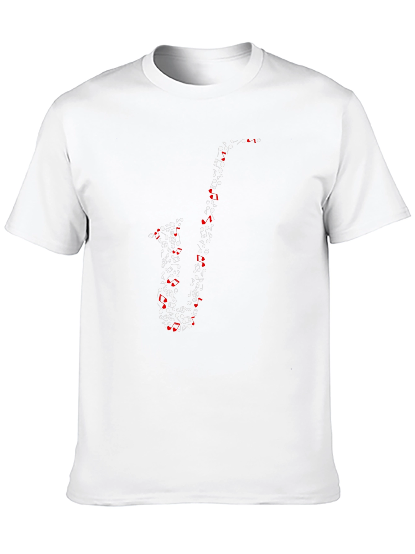 Musical Saxophone Graphic Tee - Black Cotton T-Shirt