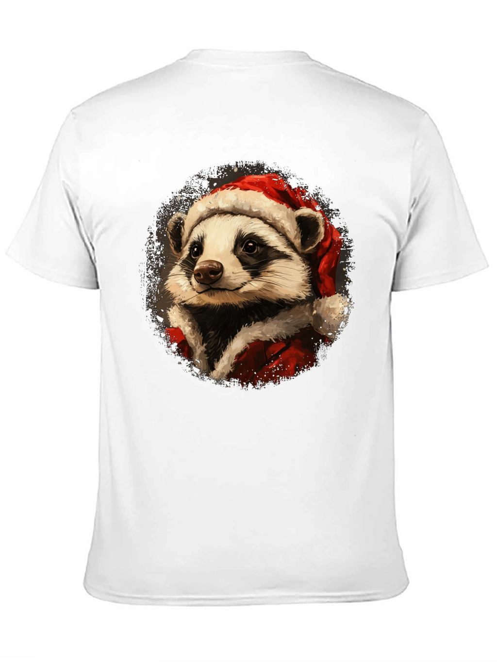 Festive Raccoon Santa Graphic Tee