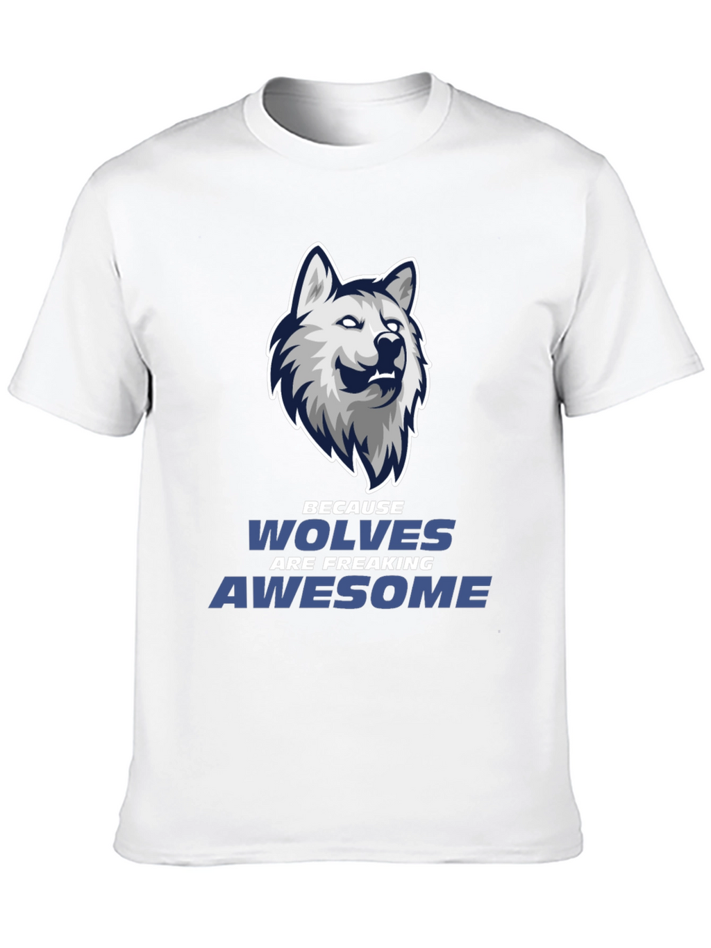 Wolf Graphic Tee - Wolves Are Awesome Black T-Shirt