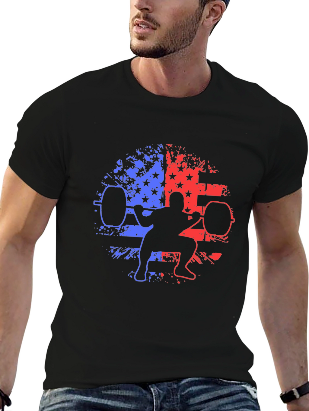 Patriotic Weightlifting T-Shirt
