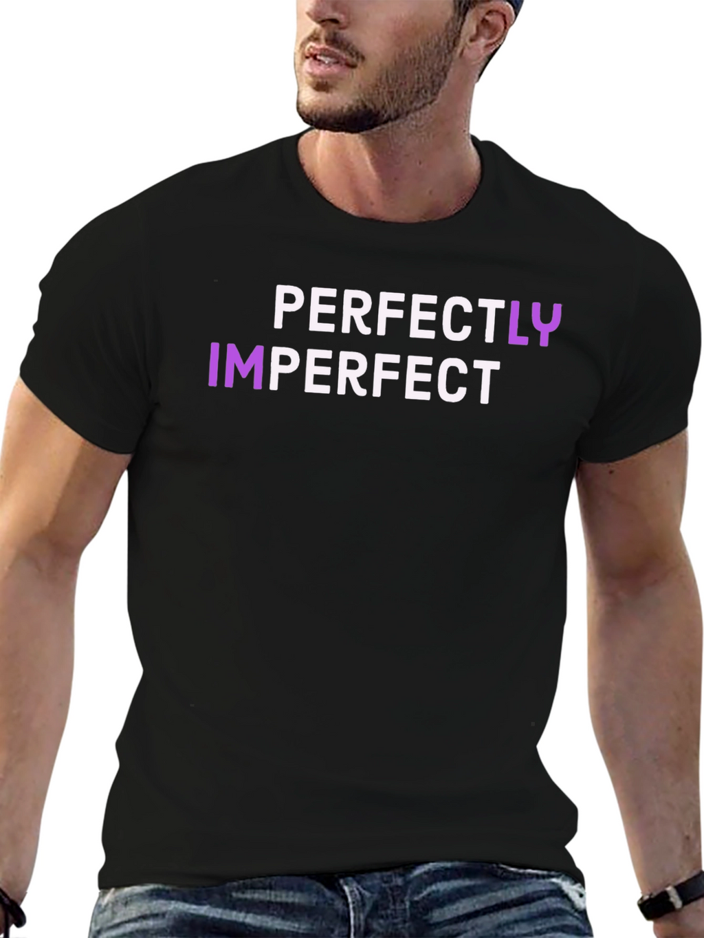 Perfectly Imperfect Graphic Tee - Black T-Shirt