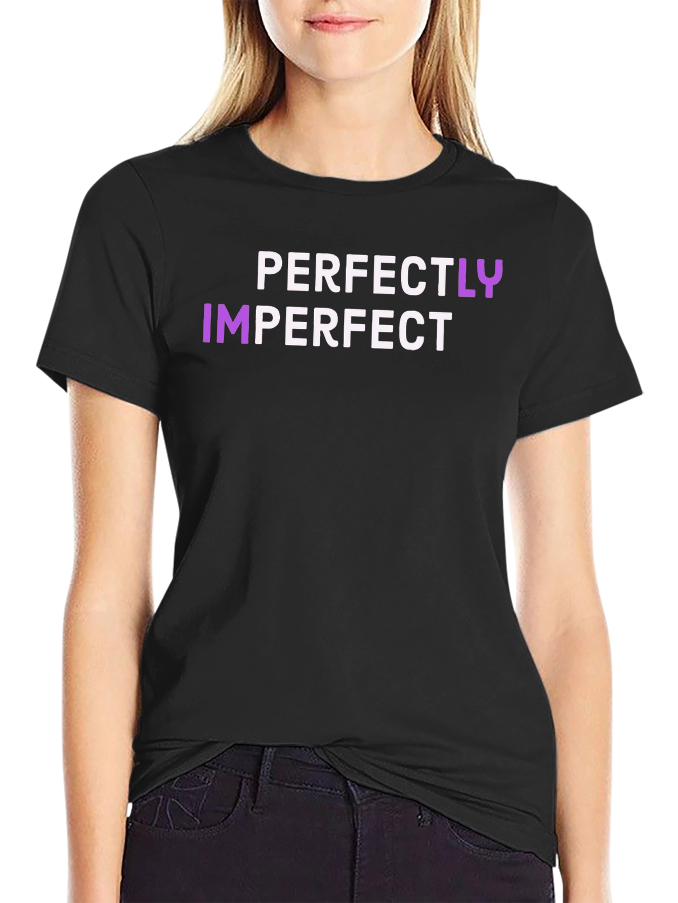 Perfectly Imperfect Graphic Tee - Black T-Shirt