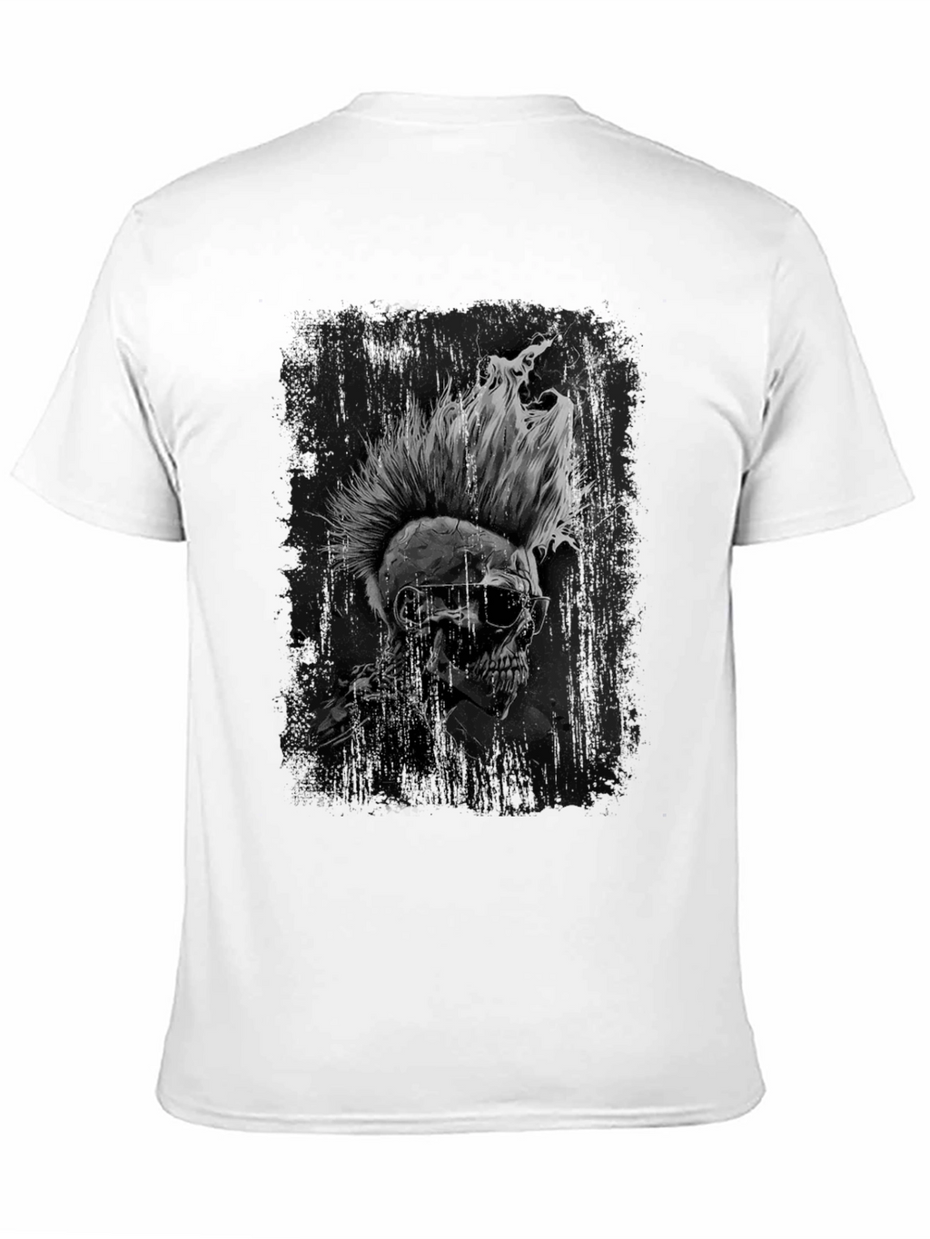 Skull Punk Graphic Tee - Edgy Black T-Shirt