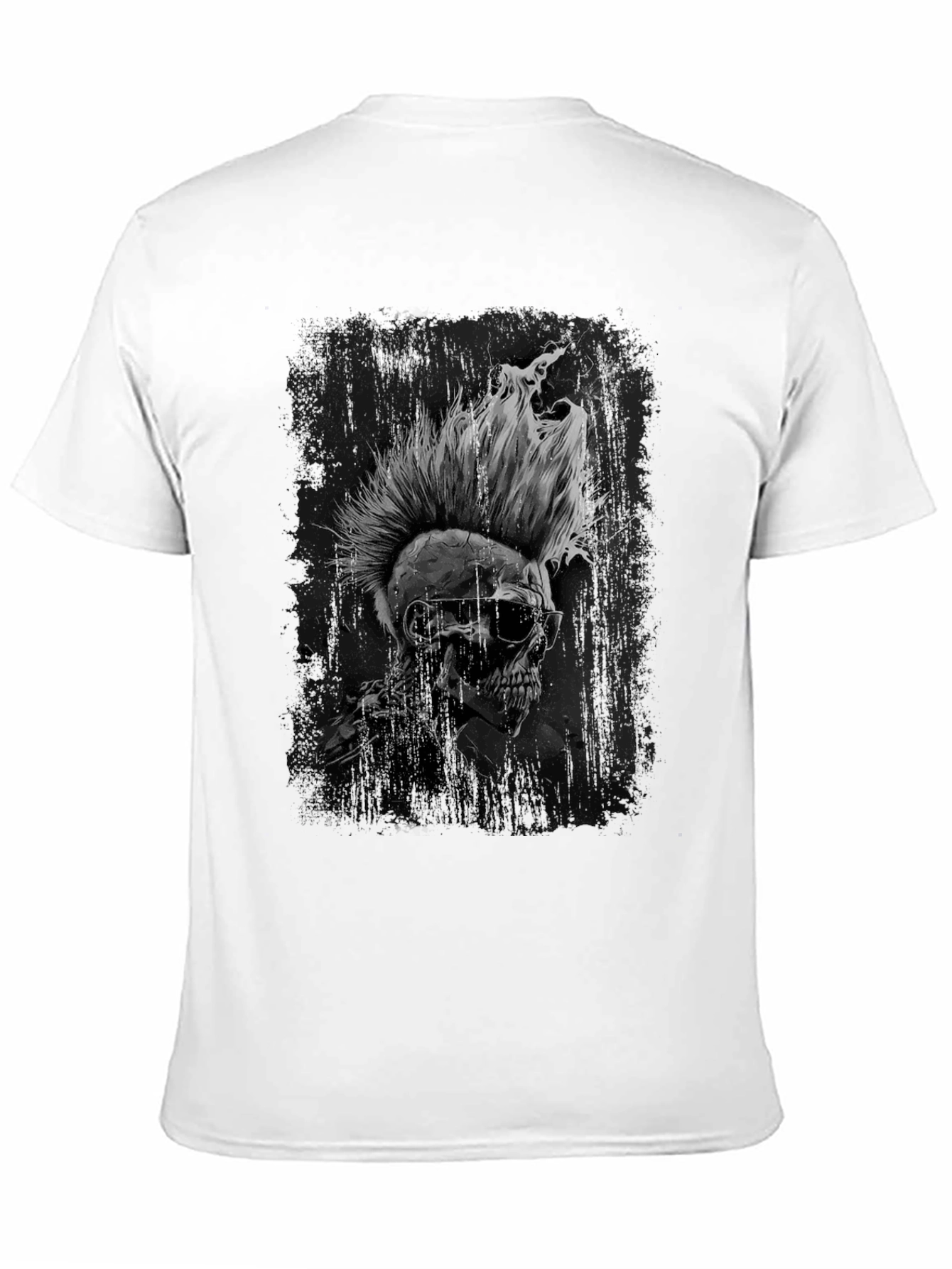 Skull Punk Graphic Tee - Edgy Black T-Shirt