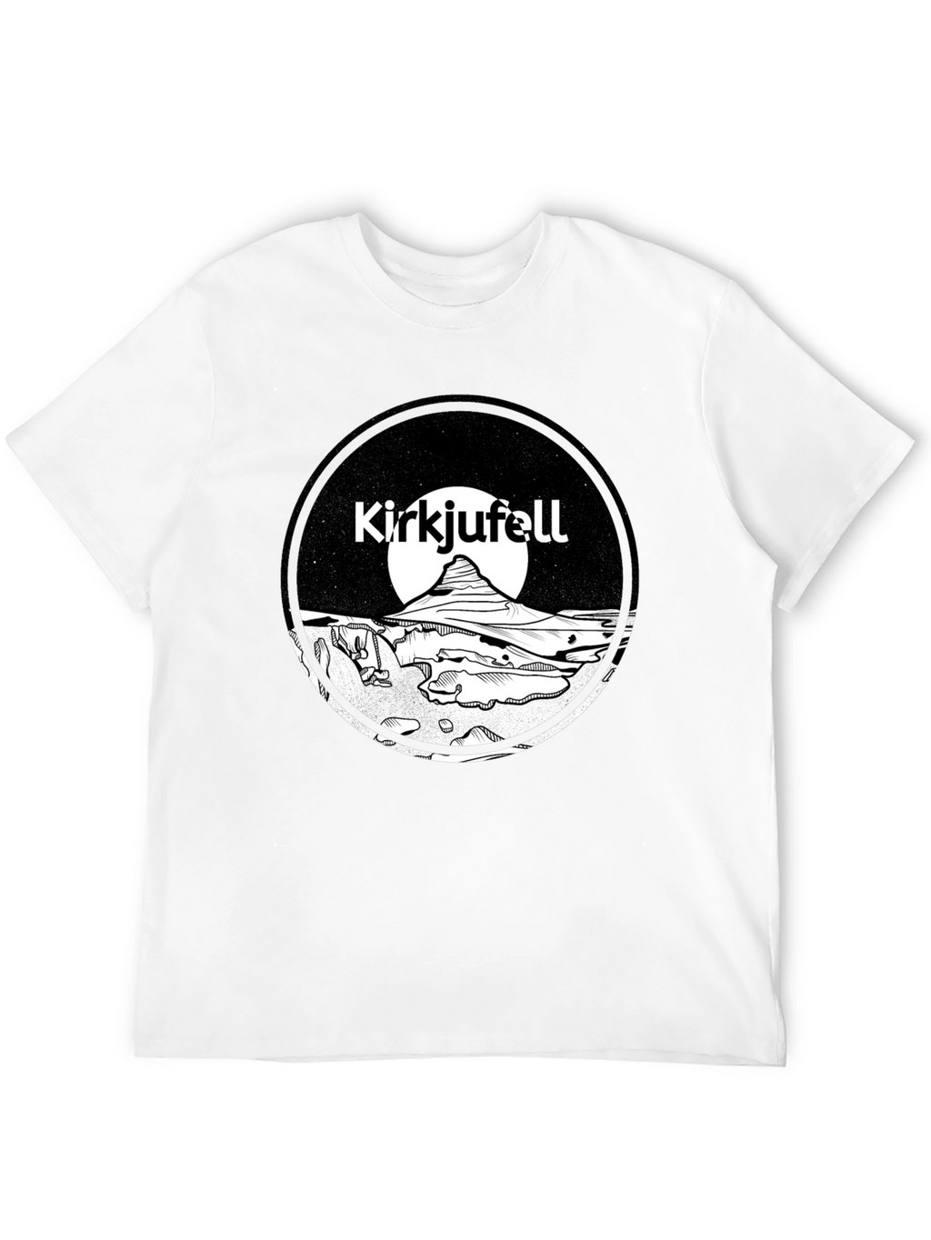 Kirkjufell Iceland T-Shirt Black Graphic Tee