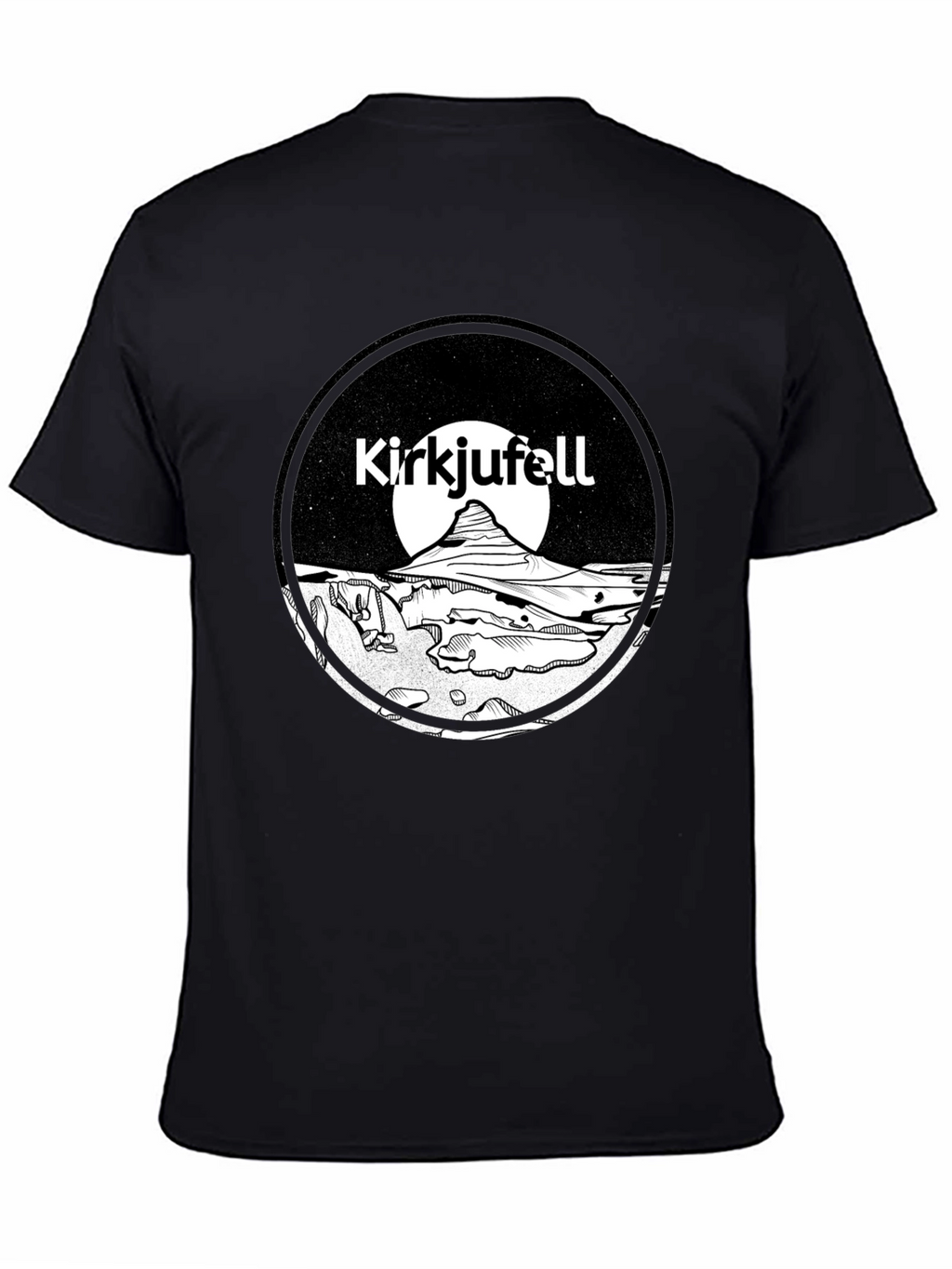 Kirkjufell Iceland T-Shirt Black Graphic Tee
